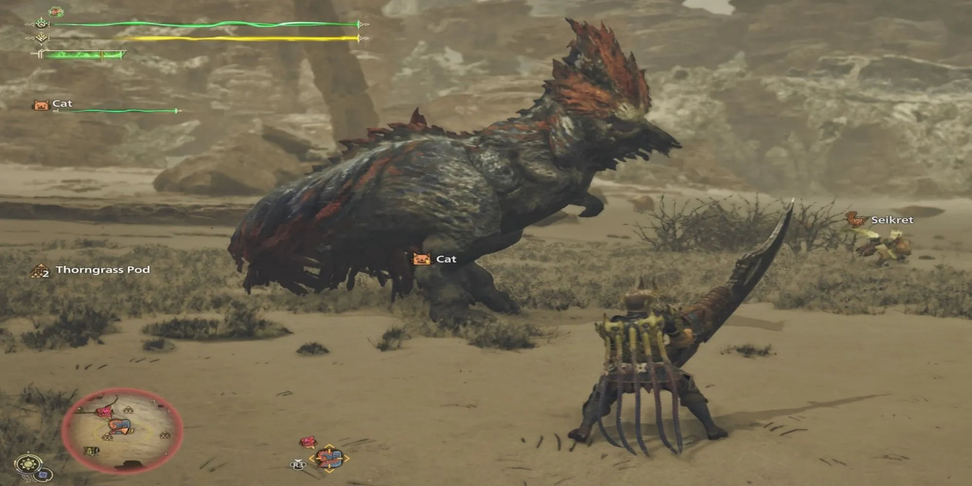 Một quái vật hùng vĩ trong Monster Hunter Wilds, tựa game có nhiều hướng dẫn cho người mới.