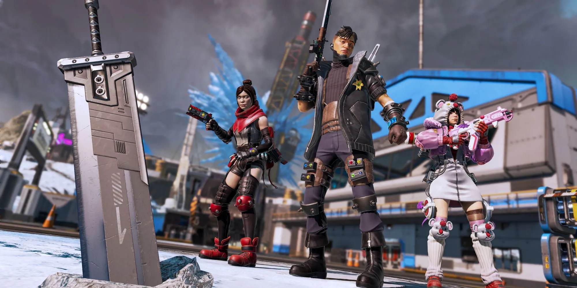 Một trận chiến trong Apex Legends với các nhân vật sử dụng kỹ năng đặc biệt