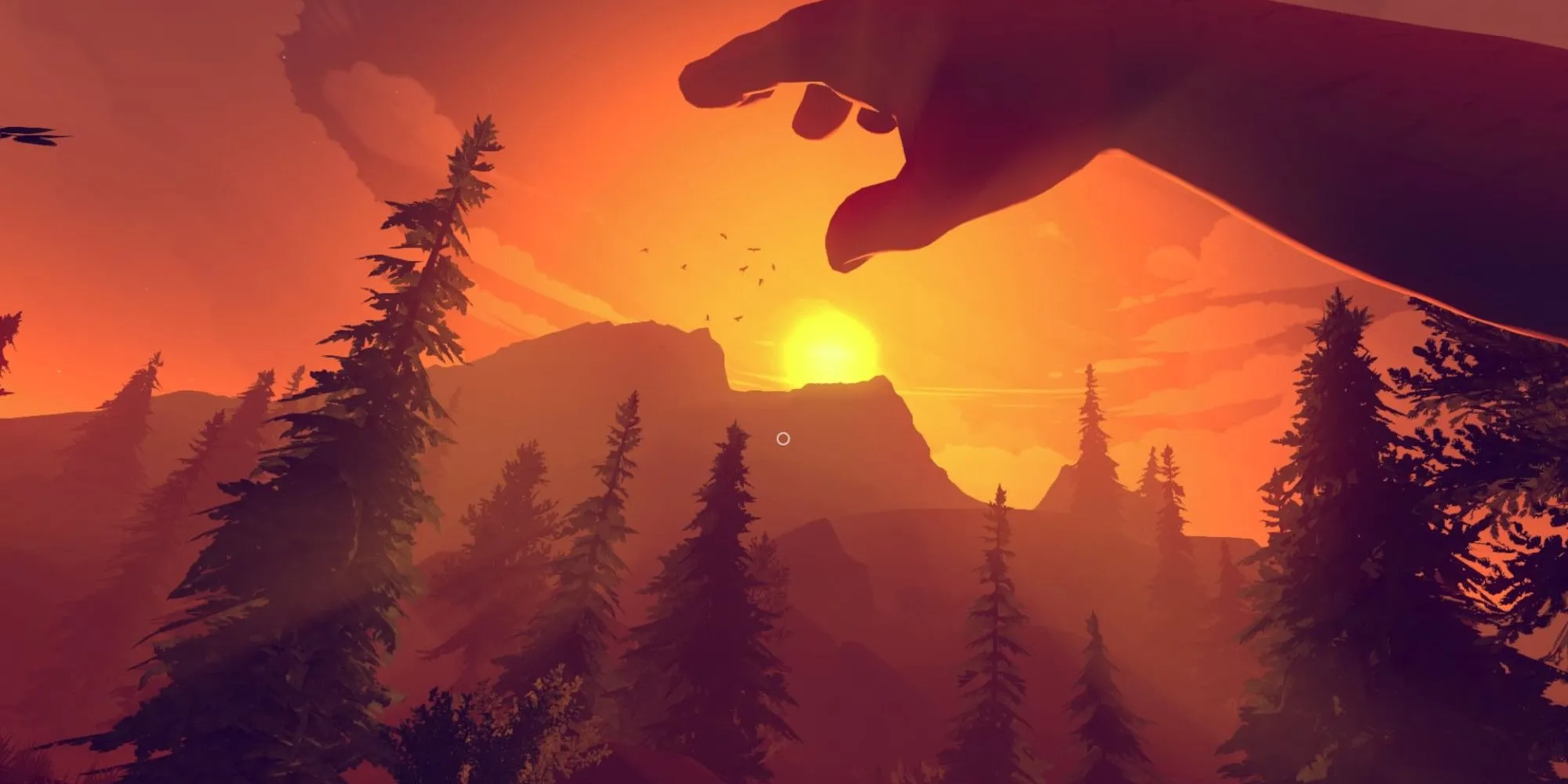 Nhân vật chính trong Firewatch đi bộ qua khu rừng trong game mô phỏng đi bộ
