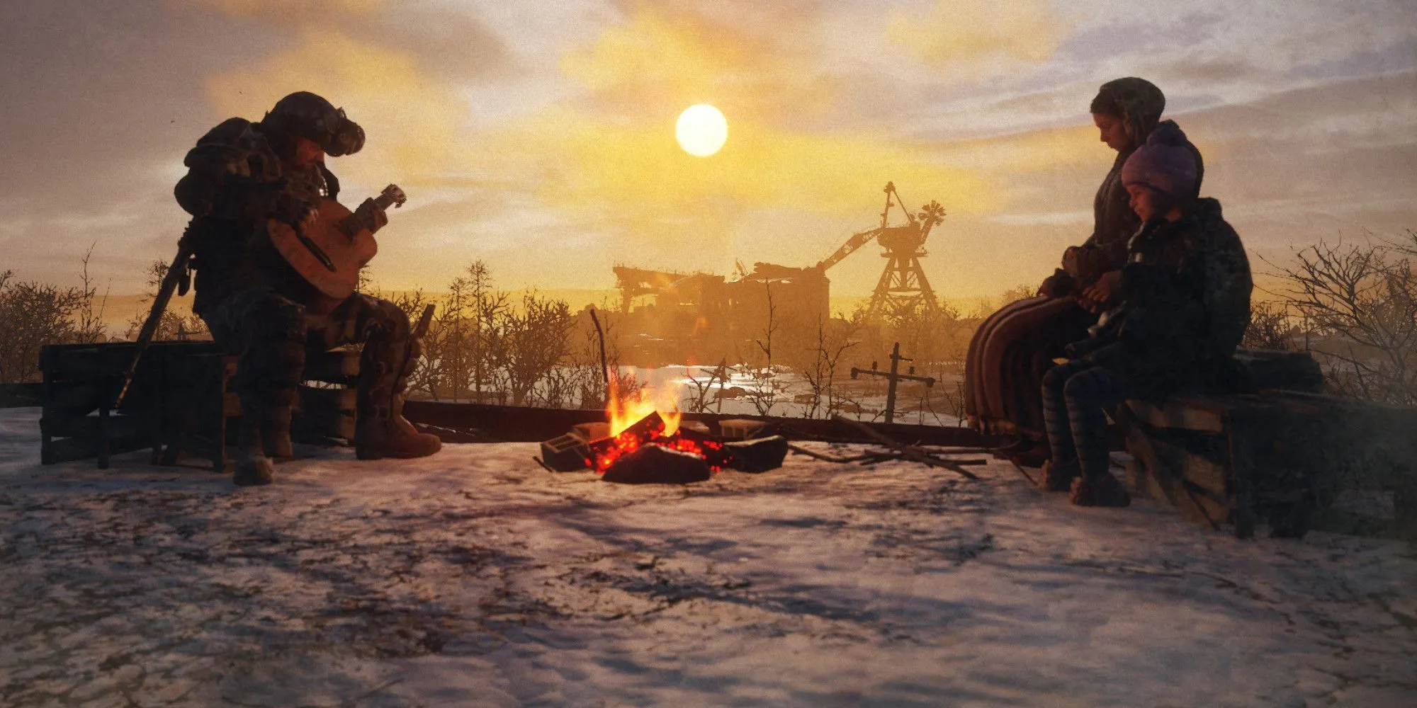 Nhân vật Stepan trên chiếc thuyền ở Volga trong Metro Exodus