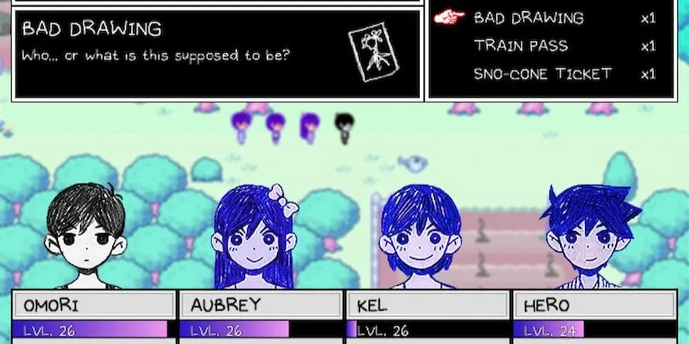 Nhóm bạn bè trong thế giới mộng mơ đầy màu sắc của game RPG Omori