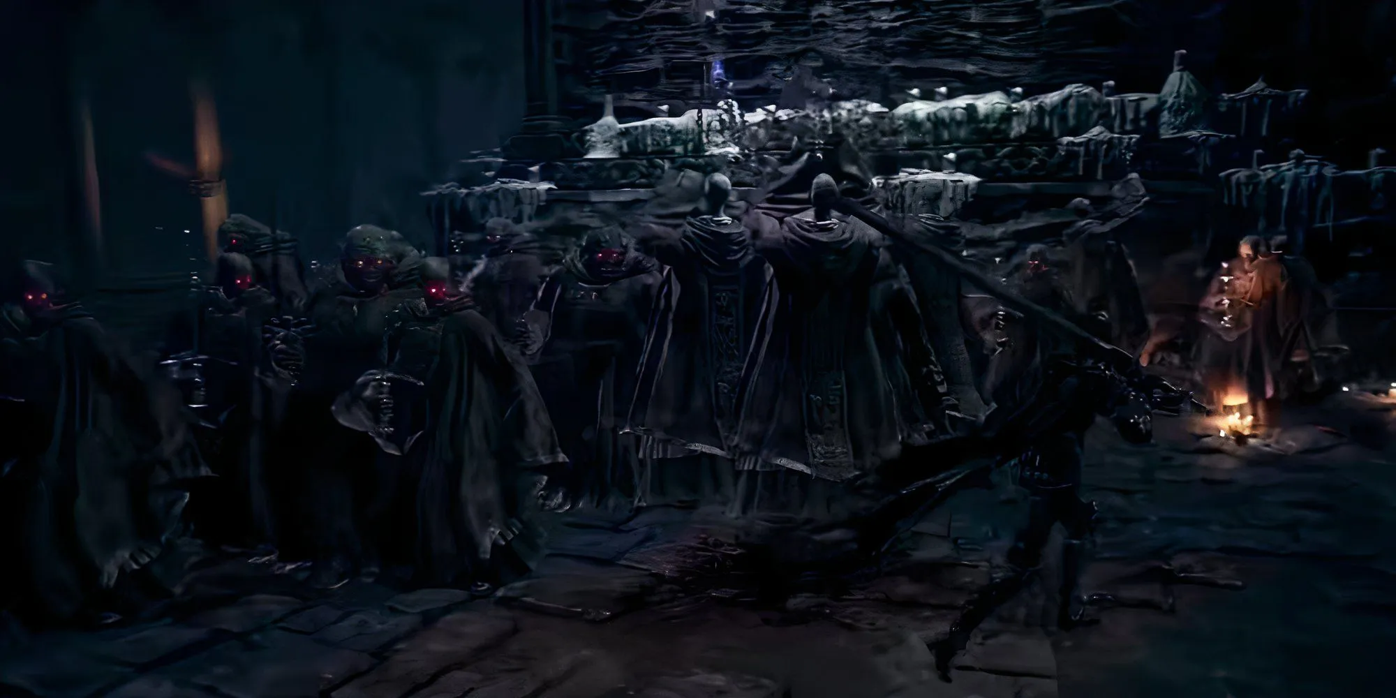 Nhóm Deacons of the Deep trong Dark Souls 3 bao vây người chơi