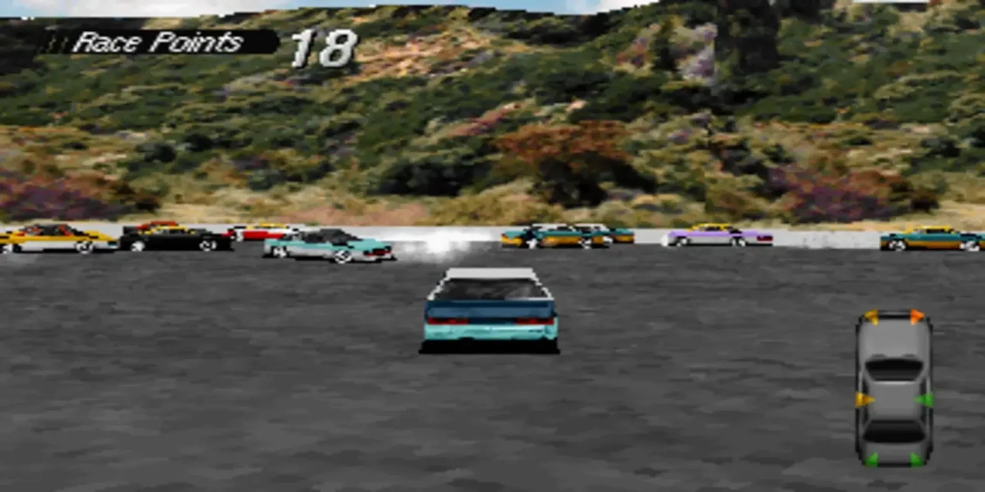 Pha va chạm nảy lửa trong game Destruction Derby 1 trên PS1