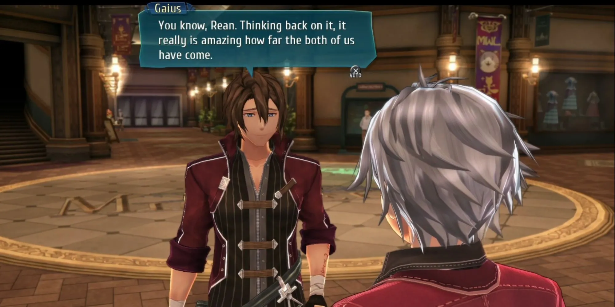 Rean Schwarzer và Alisa Reinford trong một khoảnh khắc thân mật của Trails of Cold Steel IV