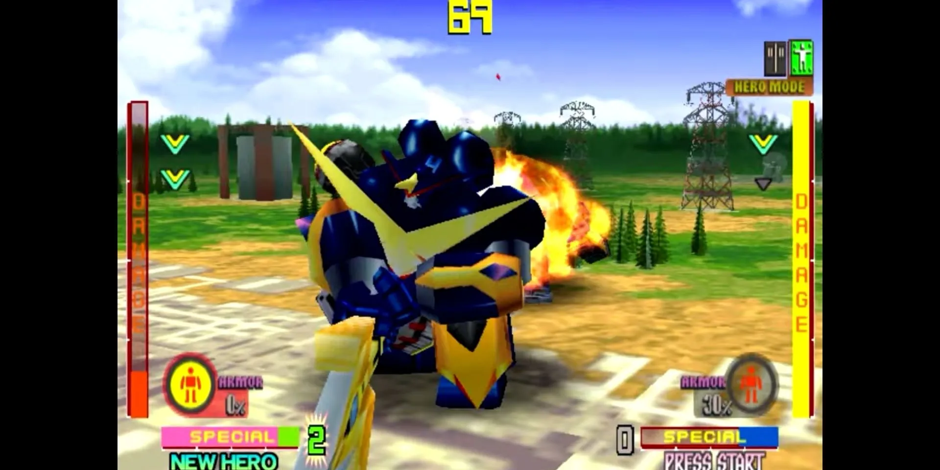 Robot G Kaiser tung đòn kết liễu ấn tượng trong game đối kháng mecha Tech Romancer