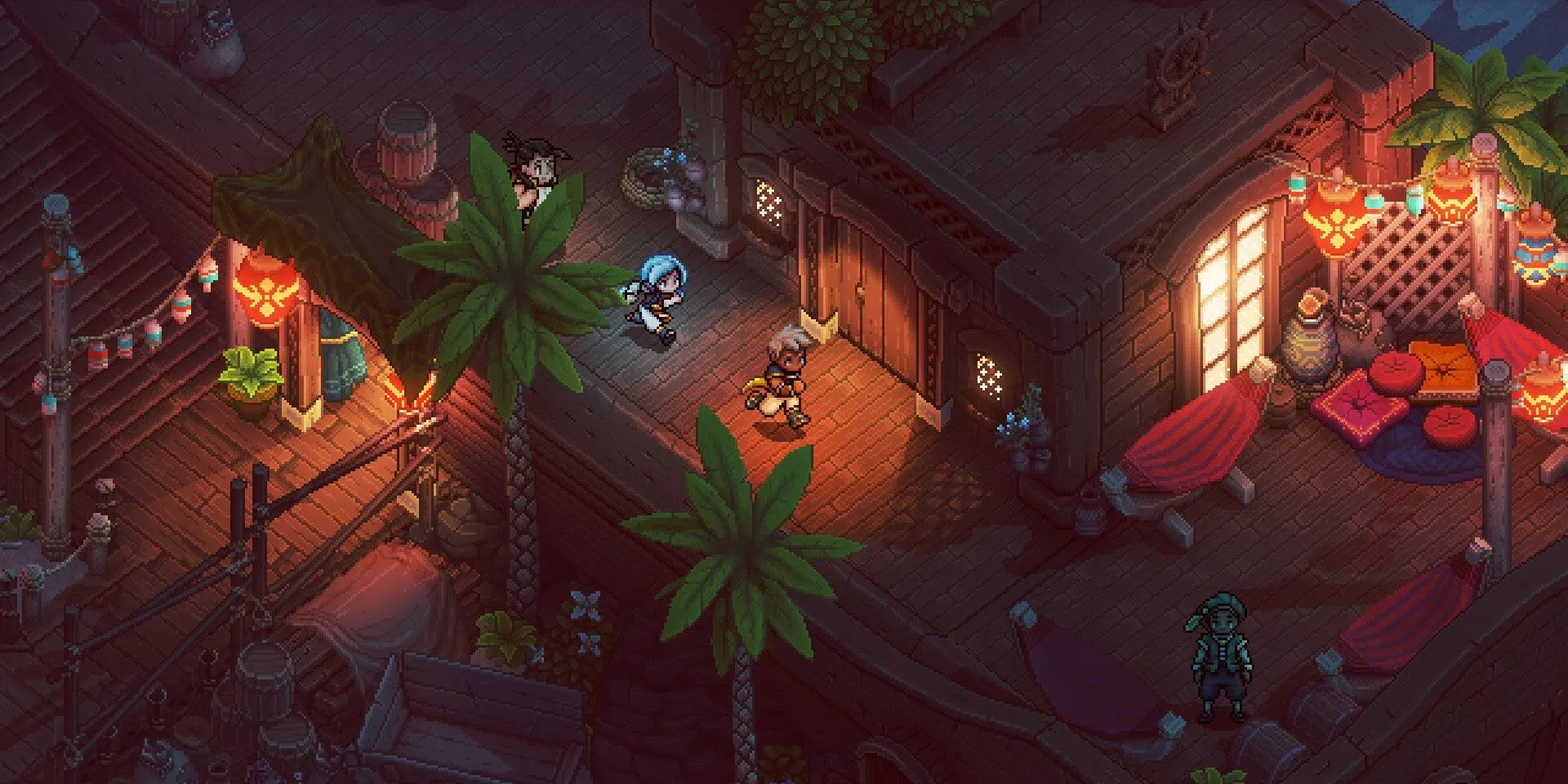 Running through a town in Sea of Stars