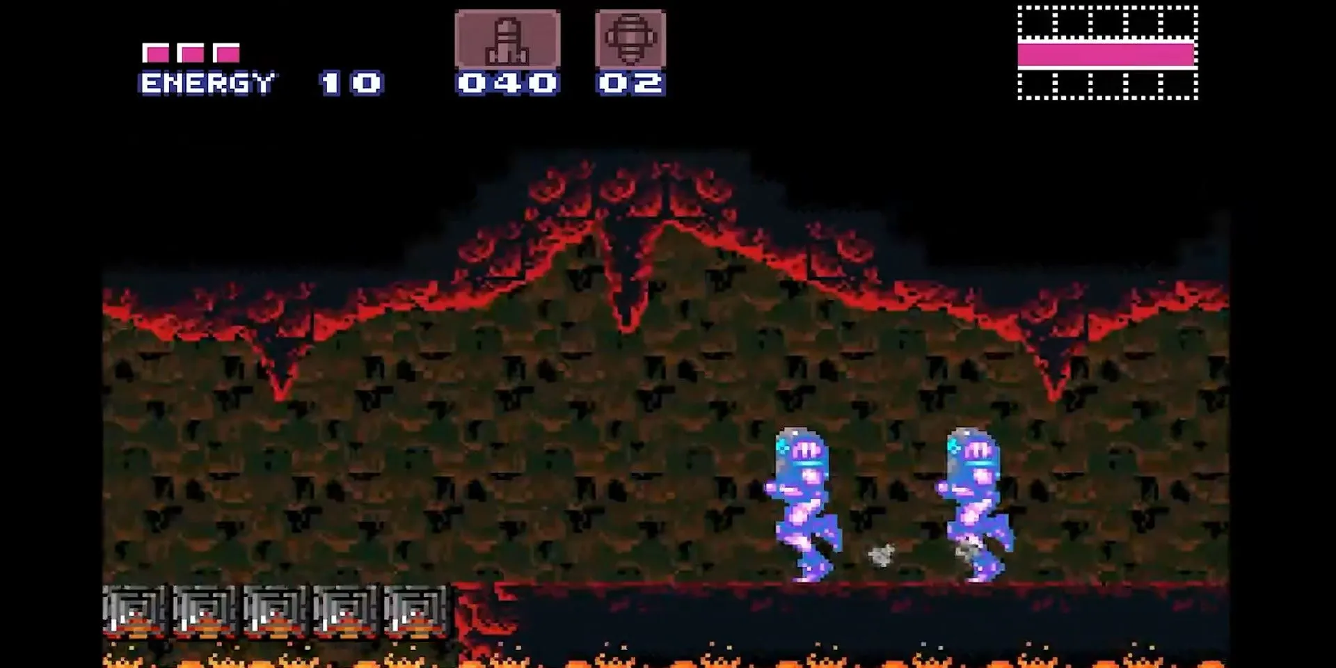 Samus sử dụng Speed Booster trong Super Metroid