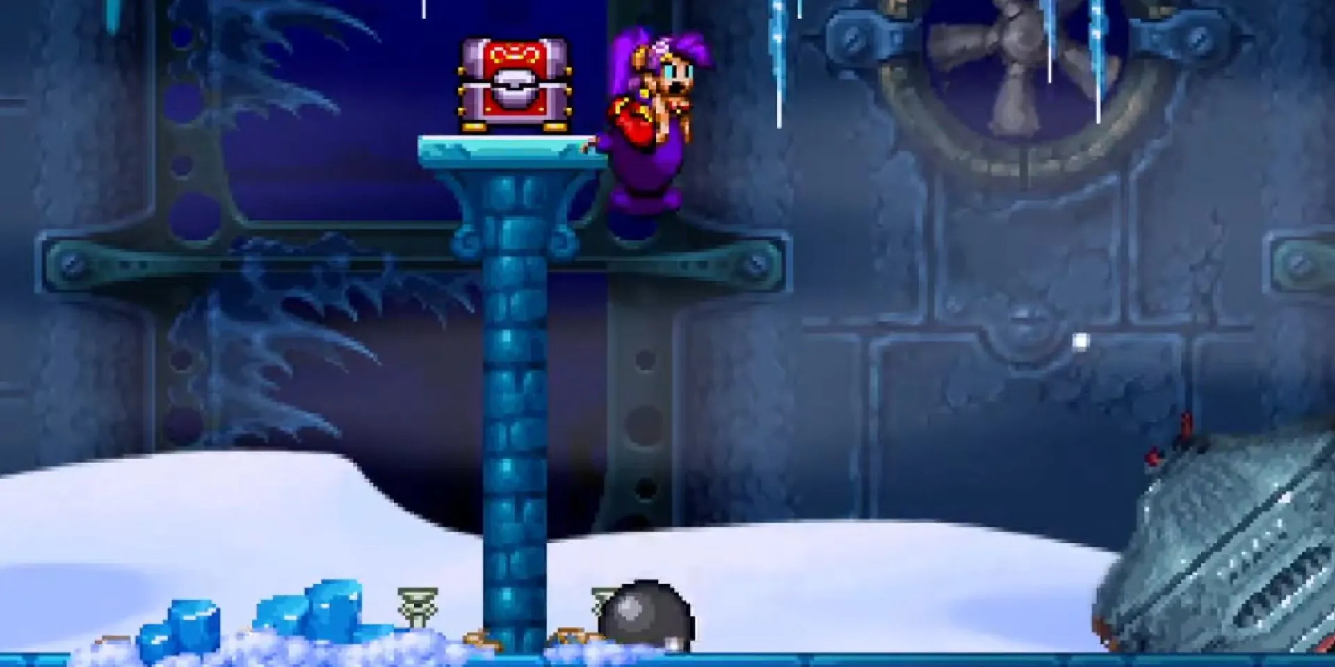 Shantae nhảy bằng khẩu pháo trong Shantae and the Pirate's Curse