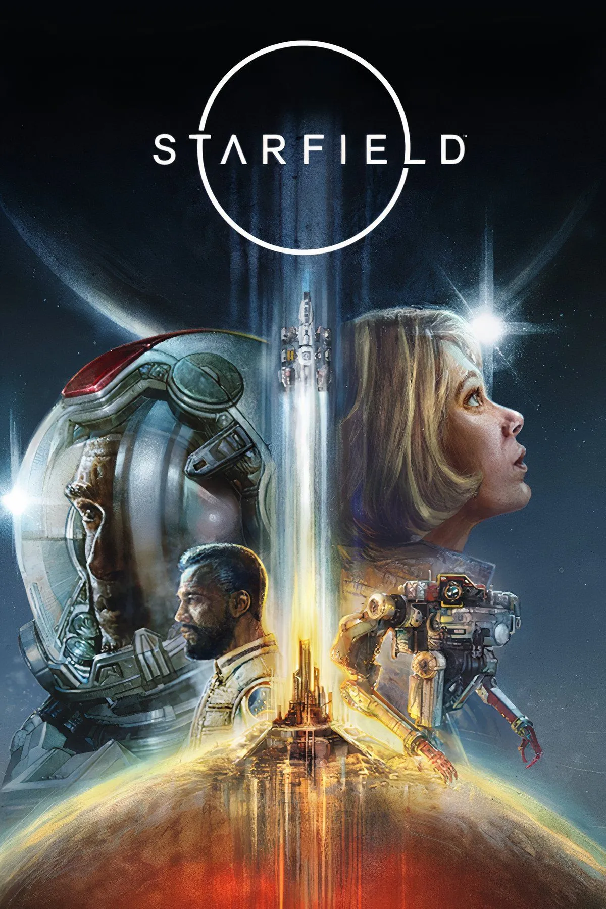 Starfield hiển thị trên màn hình ultrawide với nhiều tàu vũ trụ