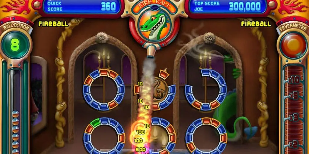 Sử dụng quả cầu lửa trong game giải đố Peggle Deluxe