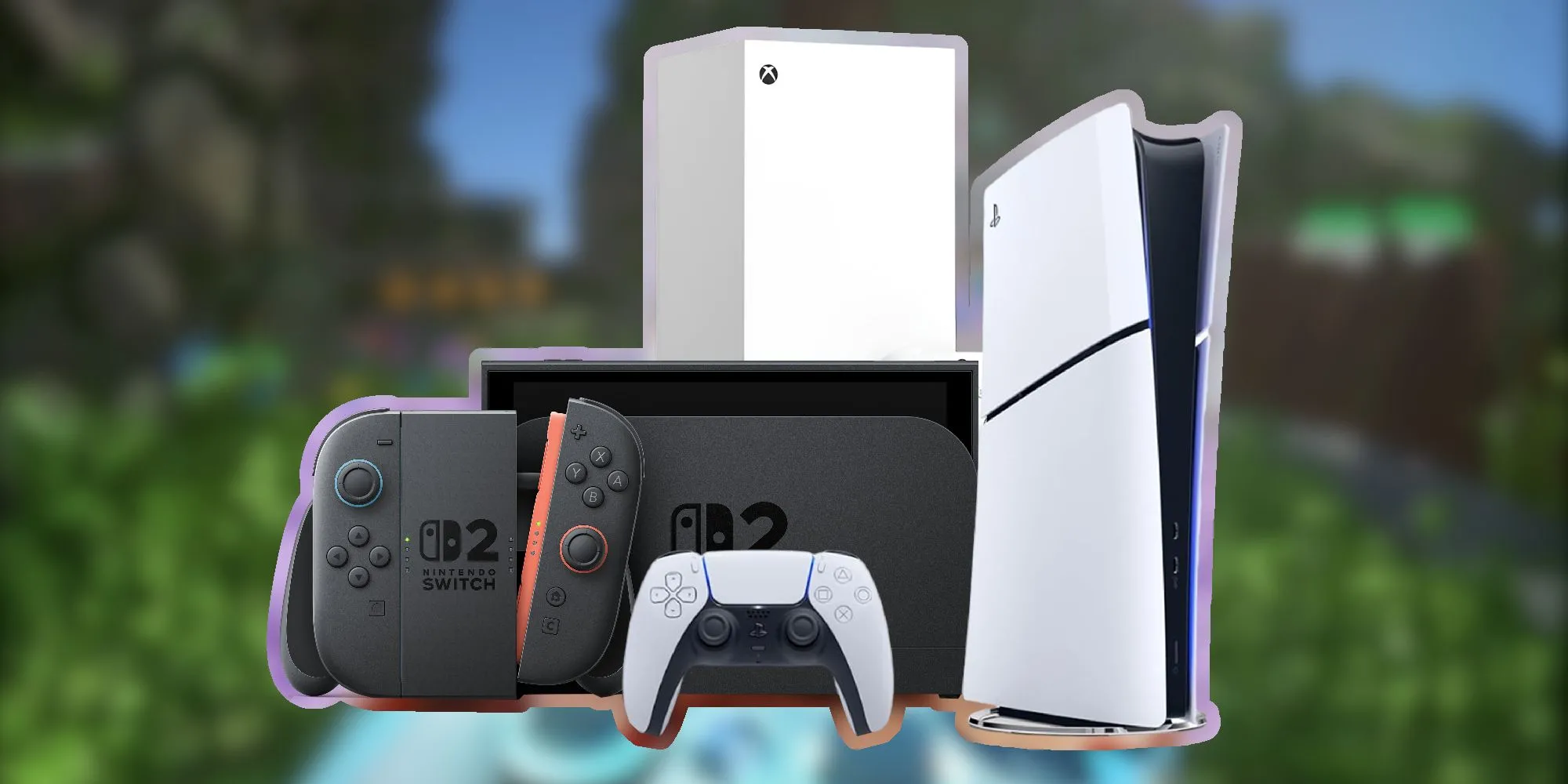 Thế hệ console thứ chín hiện tại: Switch 2 (dự kiến), Xbox Series X và PlayStation 5.