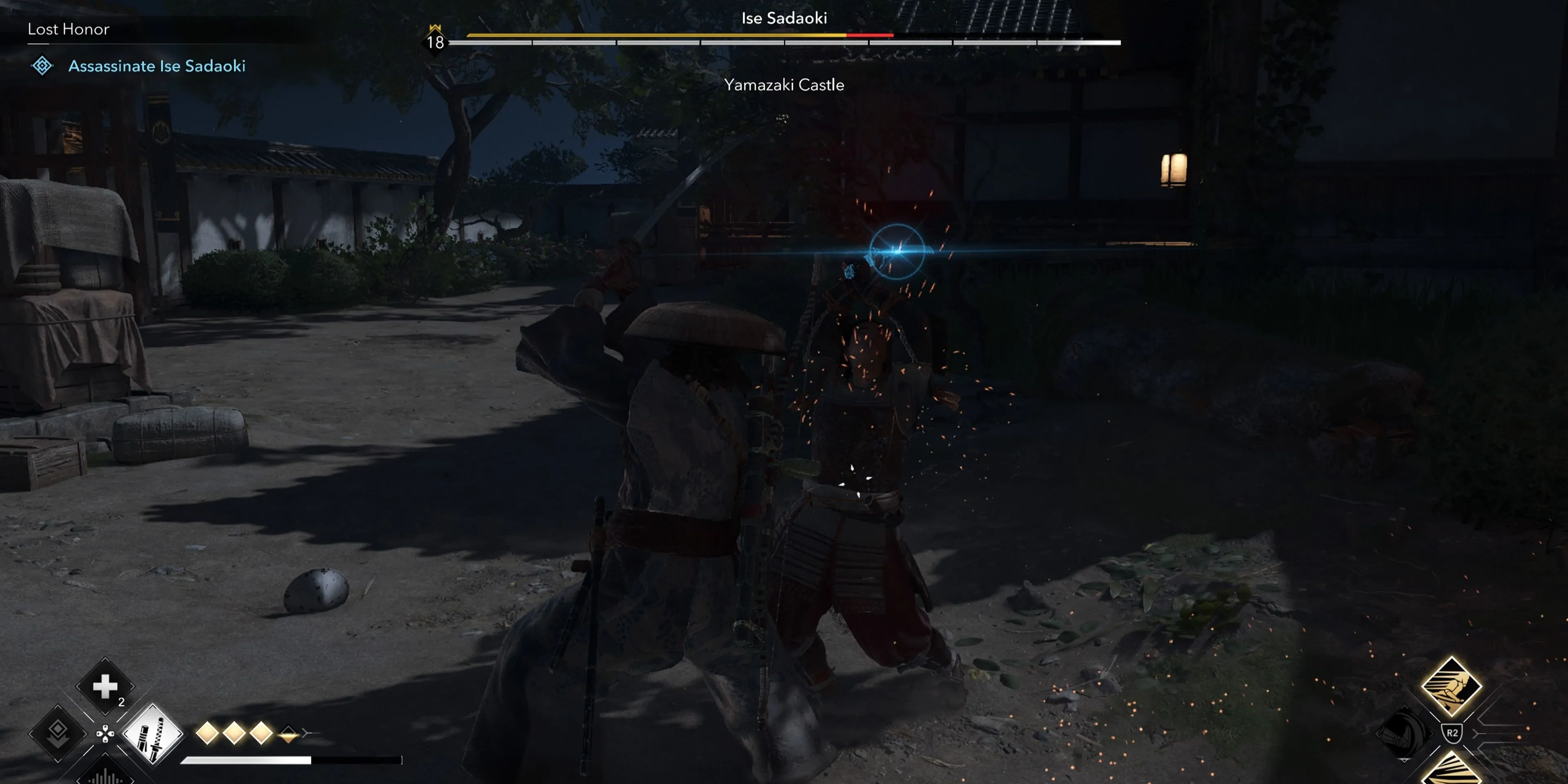 Trận chiến đấu trùm Ise Sadaoki (The Fool) trong Assassin's Creed Shadows