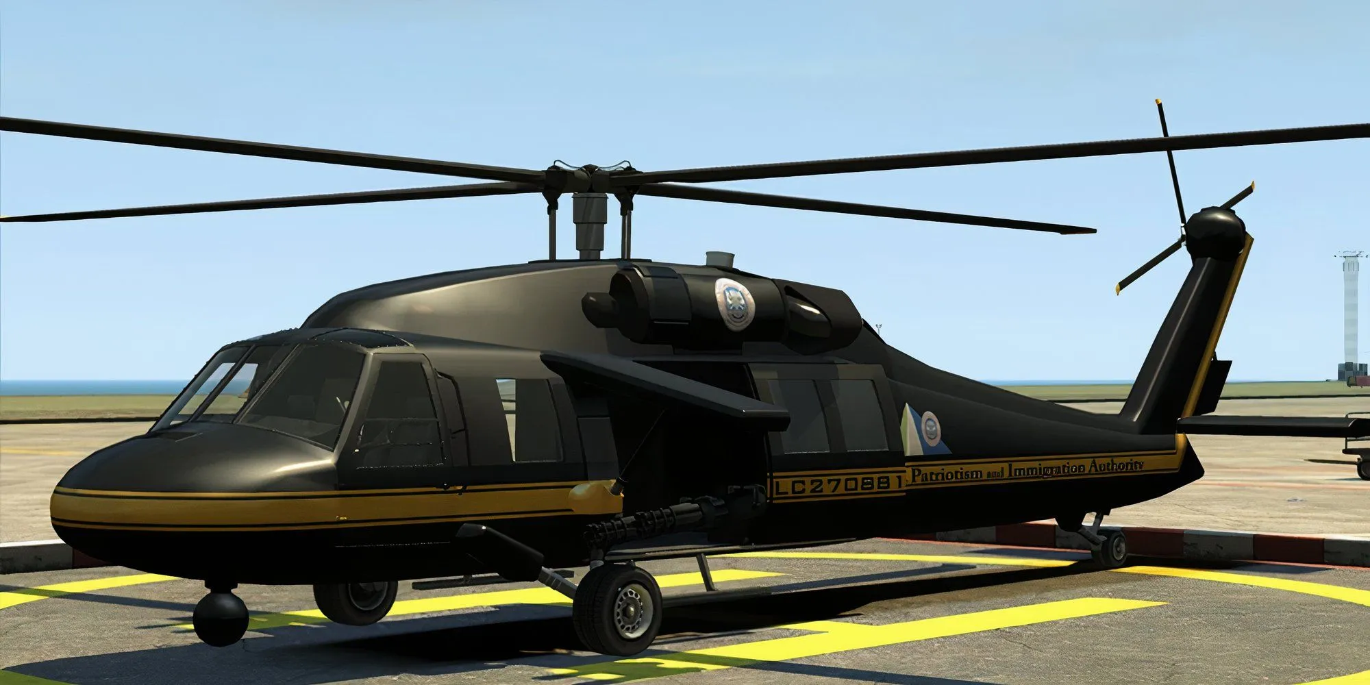 Trực thăng tấn công Annihilator trong GTA IV bay lượn trên bầu trời Liberty City