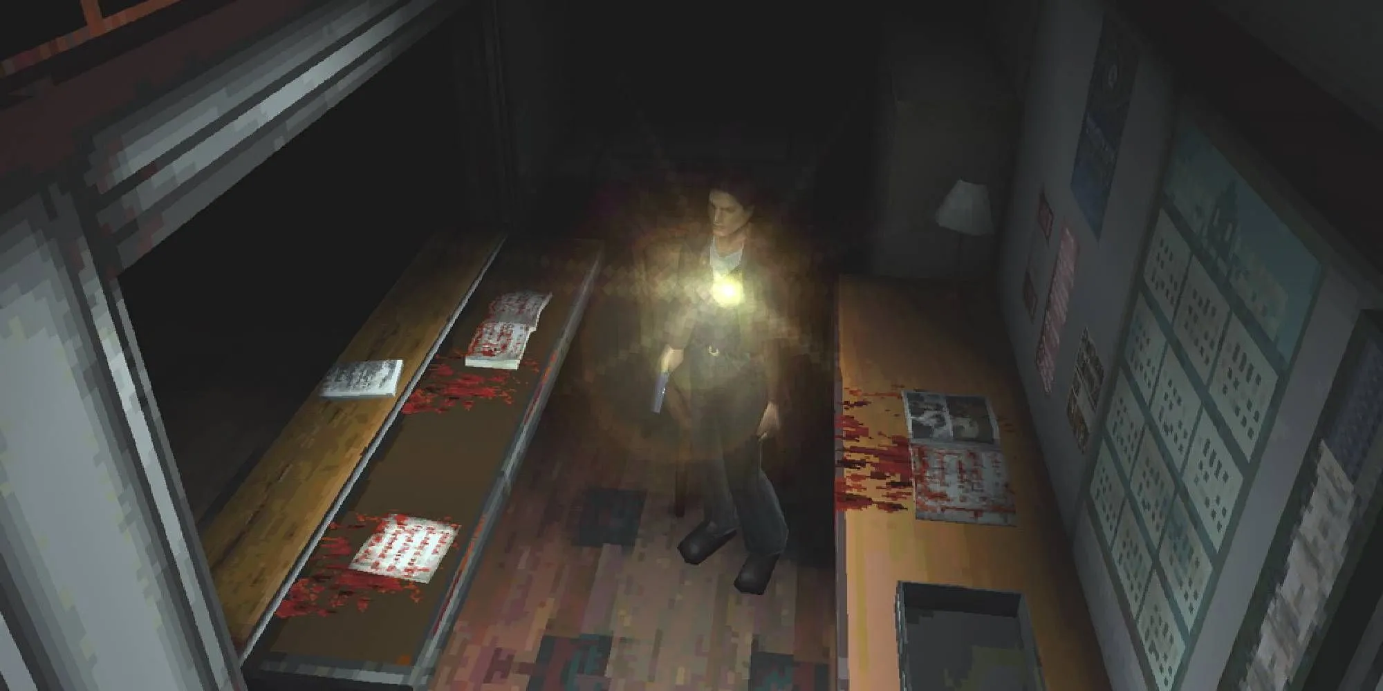 Trường tiểu học Midwich trong Silent Hill bản gốc, nơi câu chuyện kinh hoàng về Harry Mason và Alessa Gillespie bắt đầu.