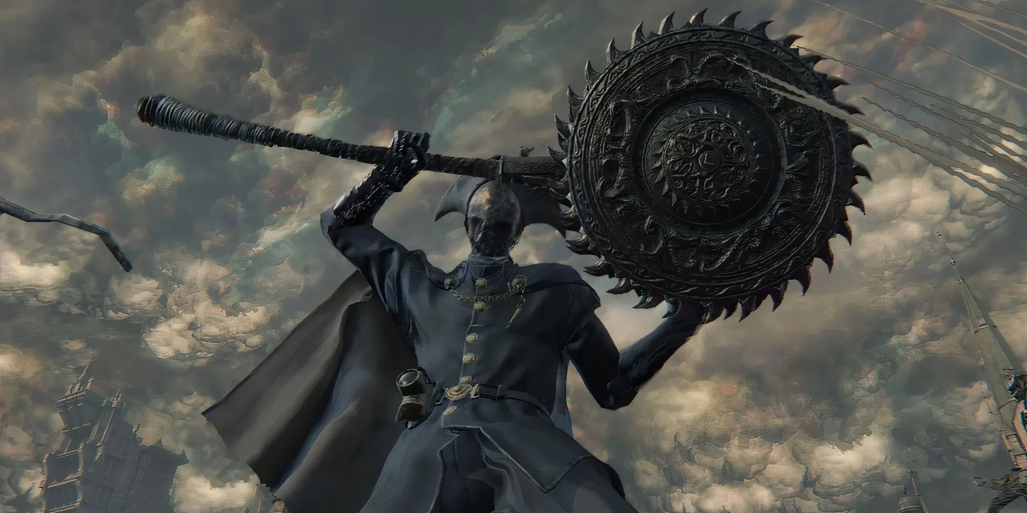 Whirligig Saw, còn gọi là &quot;Dao cắt Pizza&quot;, vũ khí đặc trưng trong Bloodborne: The Old Hunters DLC