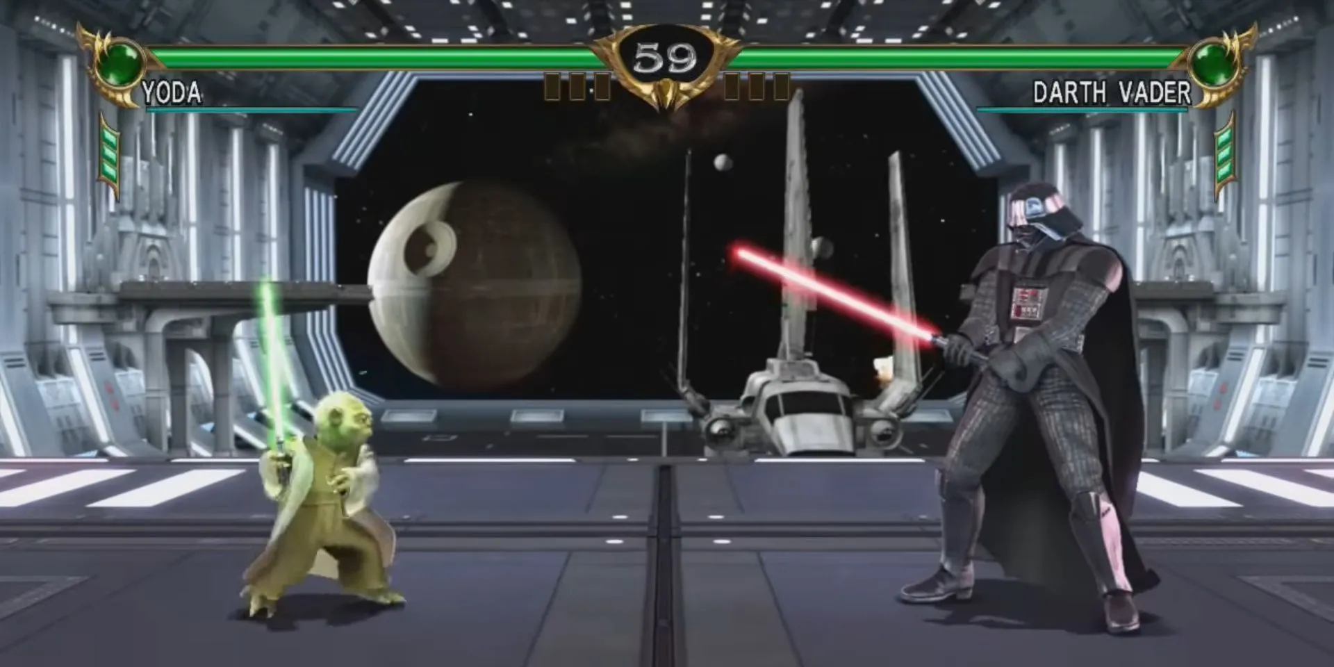 Yoda đối đầu Darth Vader trong game đối kháng Soulcalibur 4
