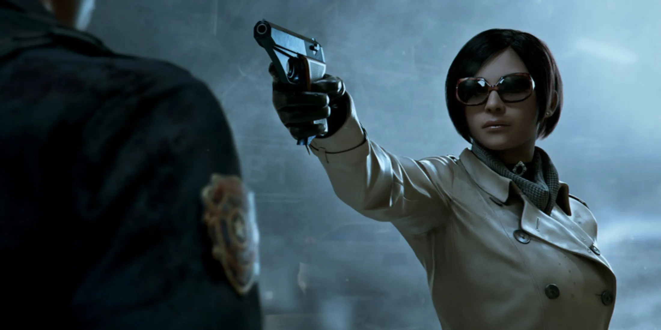 Ada Wong trong trang phục đặc trưng của Resident Evil 2 Remake, một nhân vật bí ẩn trong cốt truyện game.