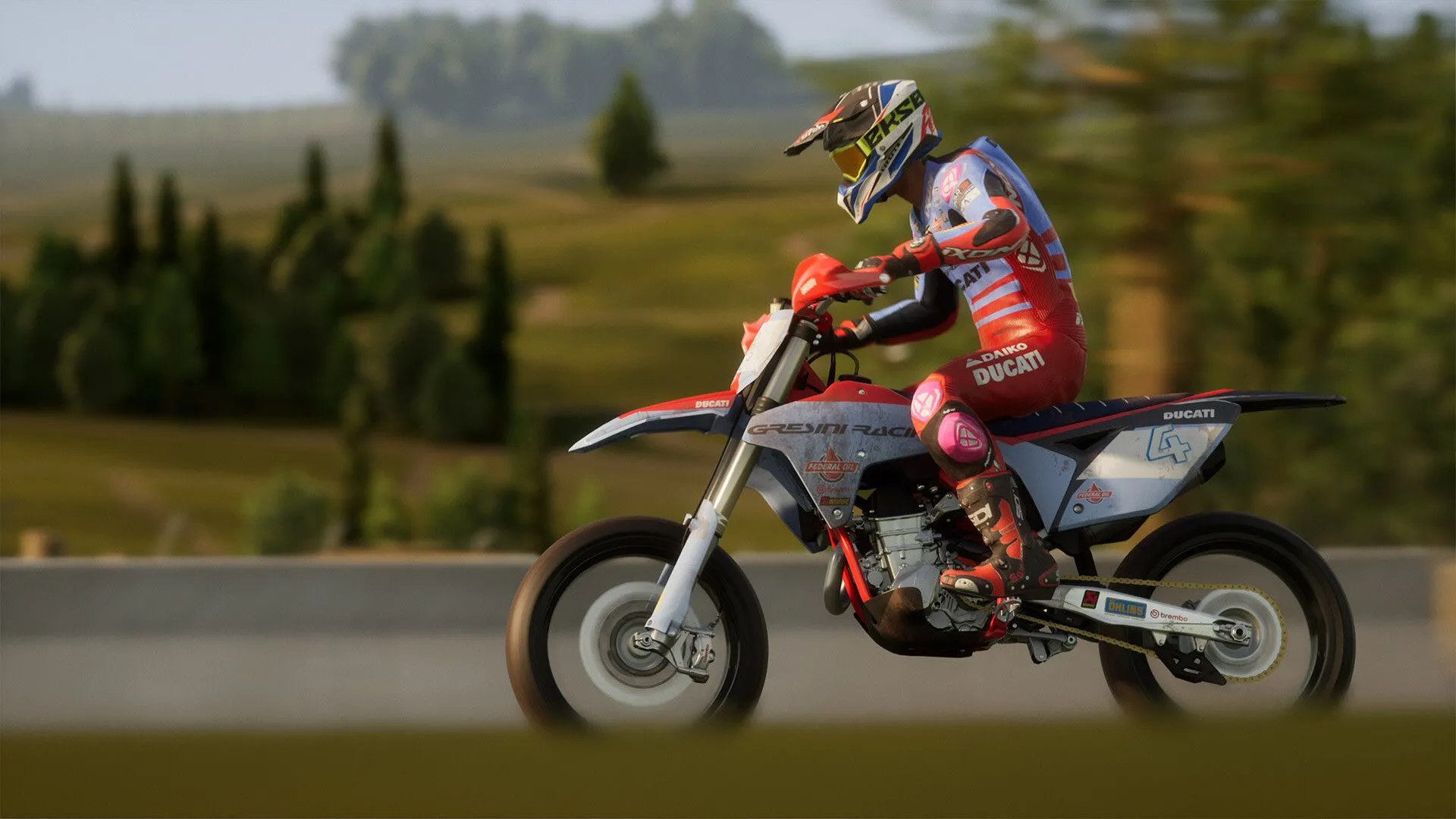 Ảnh chụp màn hình chính thức thứ ba từ game MotoGP 25, thể hiện đồ họa và xe đua