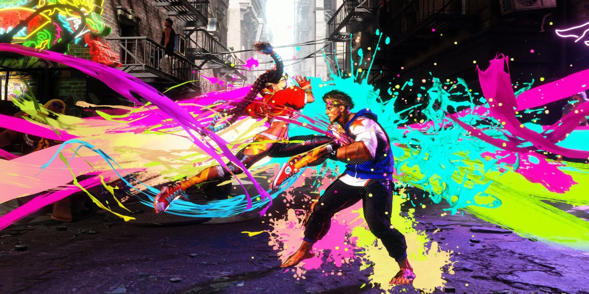 ảnh chụp Street Fighter 6 từ Steam, hiển thị một trận đấu