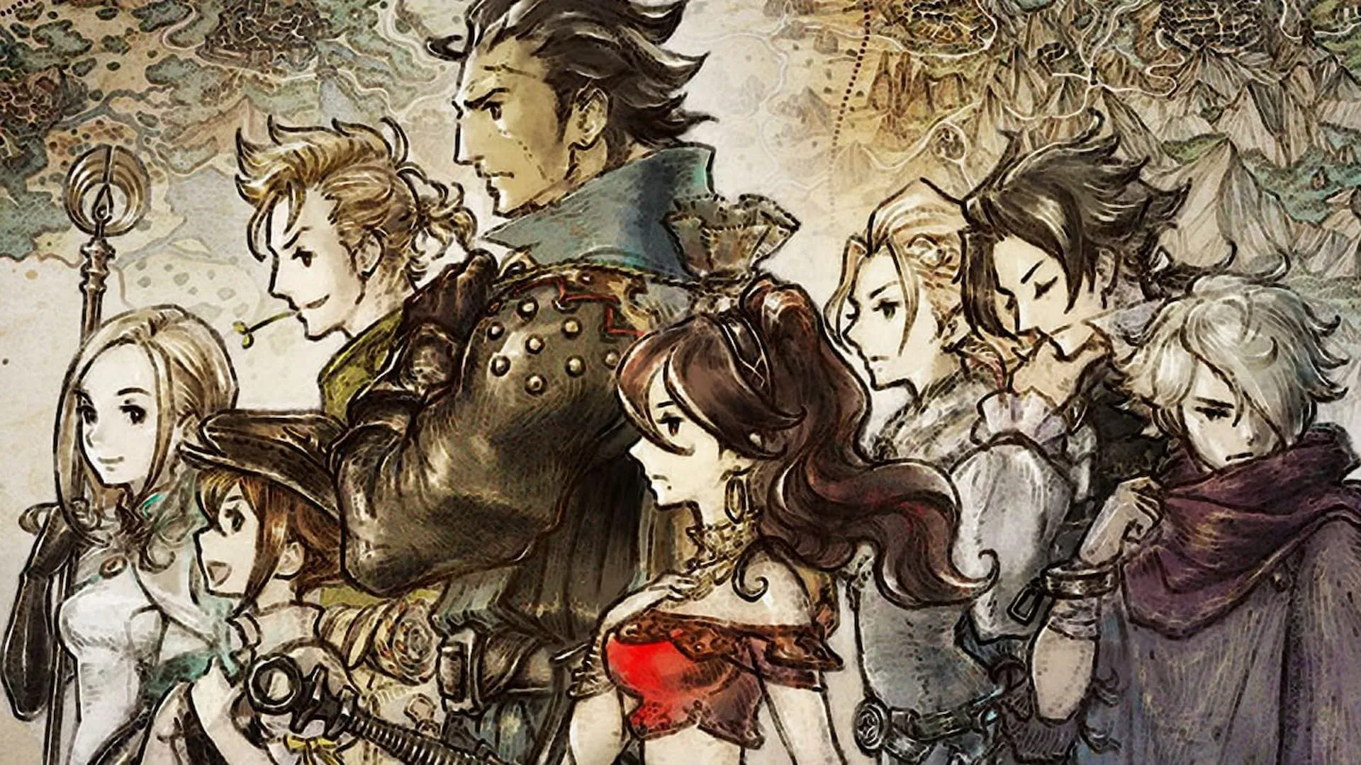 Artwork chính thức của Octopath Traveler