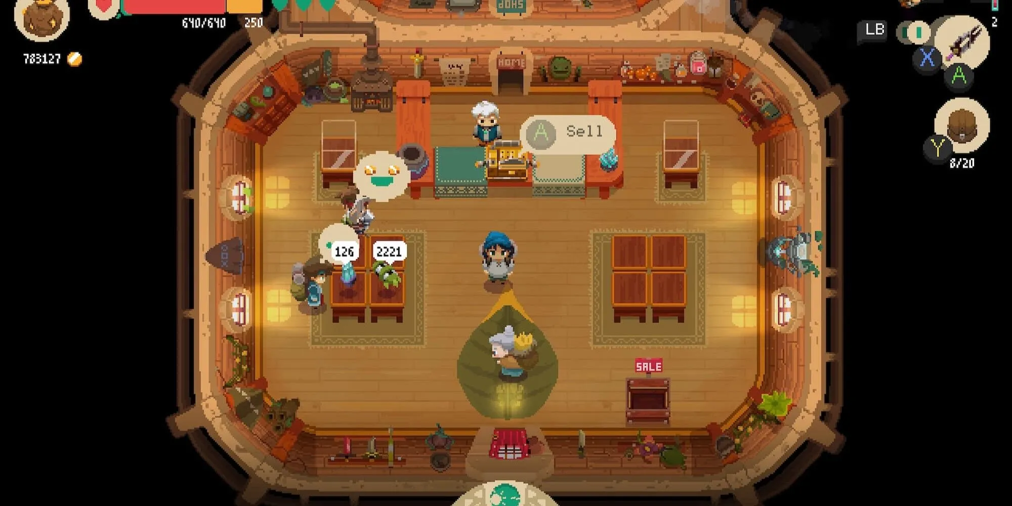Bán hàng trong Moonlighter
