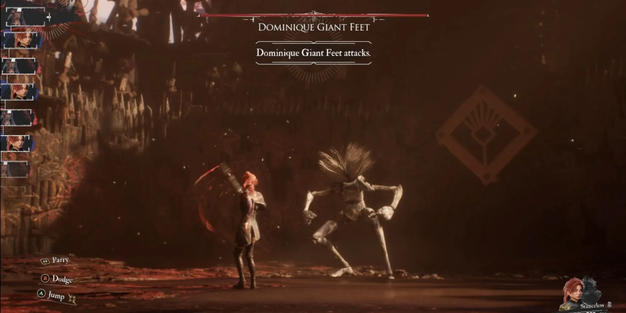 Boss Dominique Giant Feet, đối thủ thứ hai trong Gestral Arena