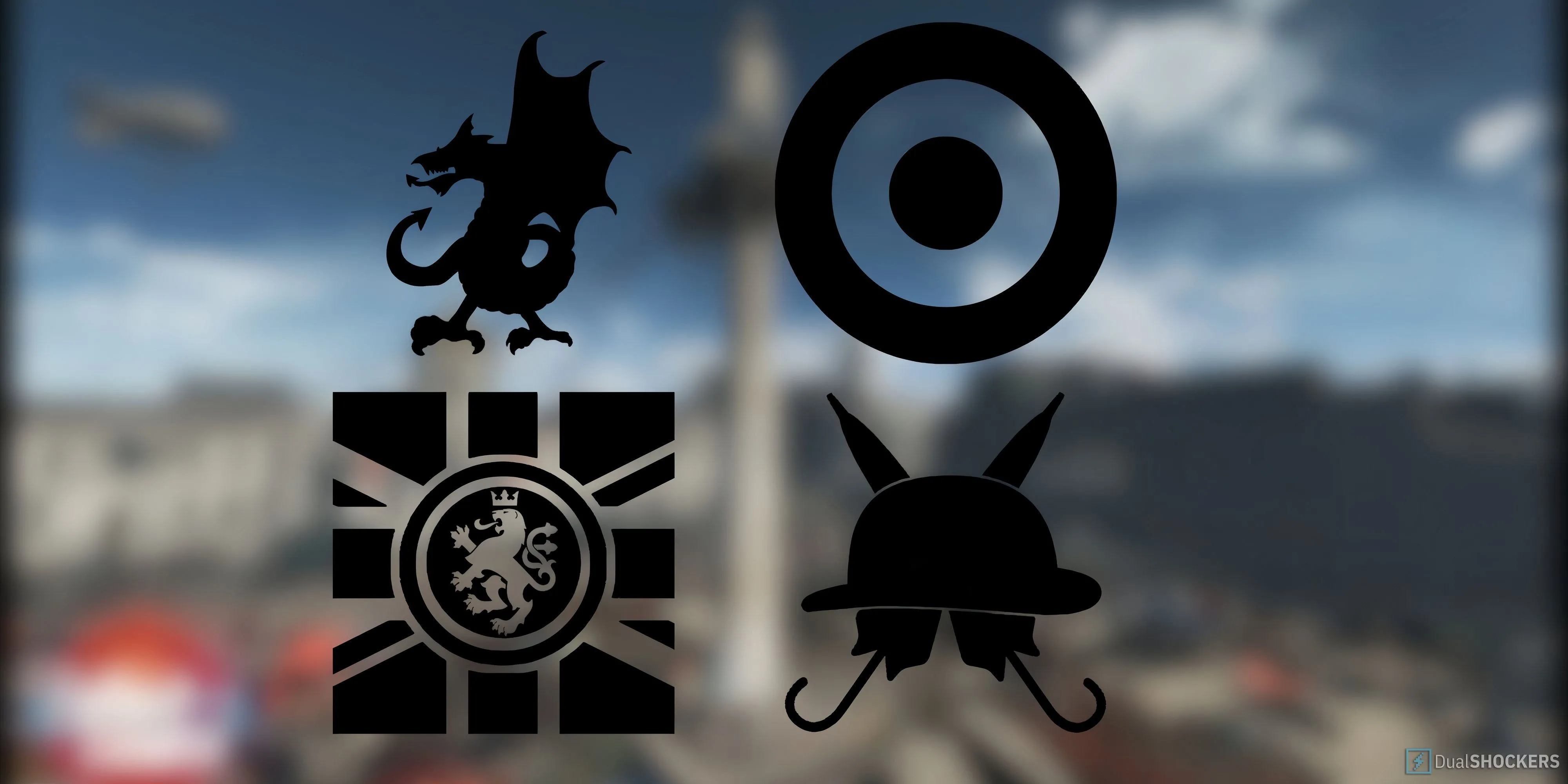 Các biểu tượng đặc trưng của những phe phái mới xuất hiện trong mod Fallout London