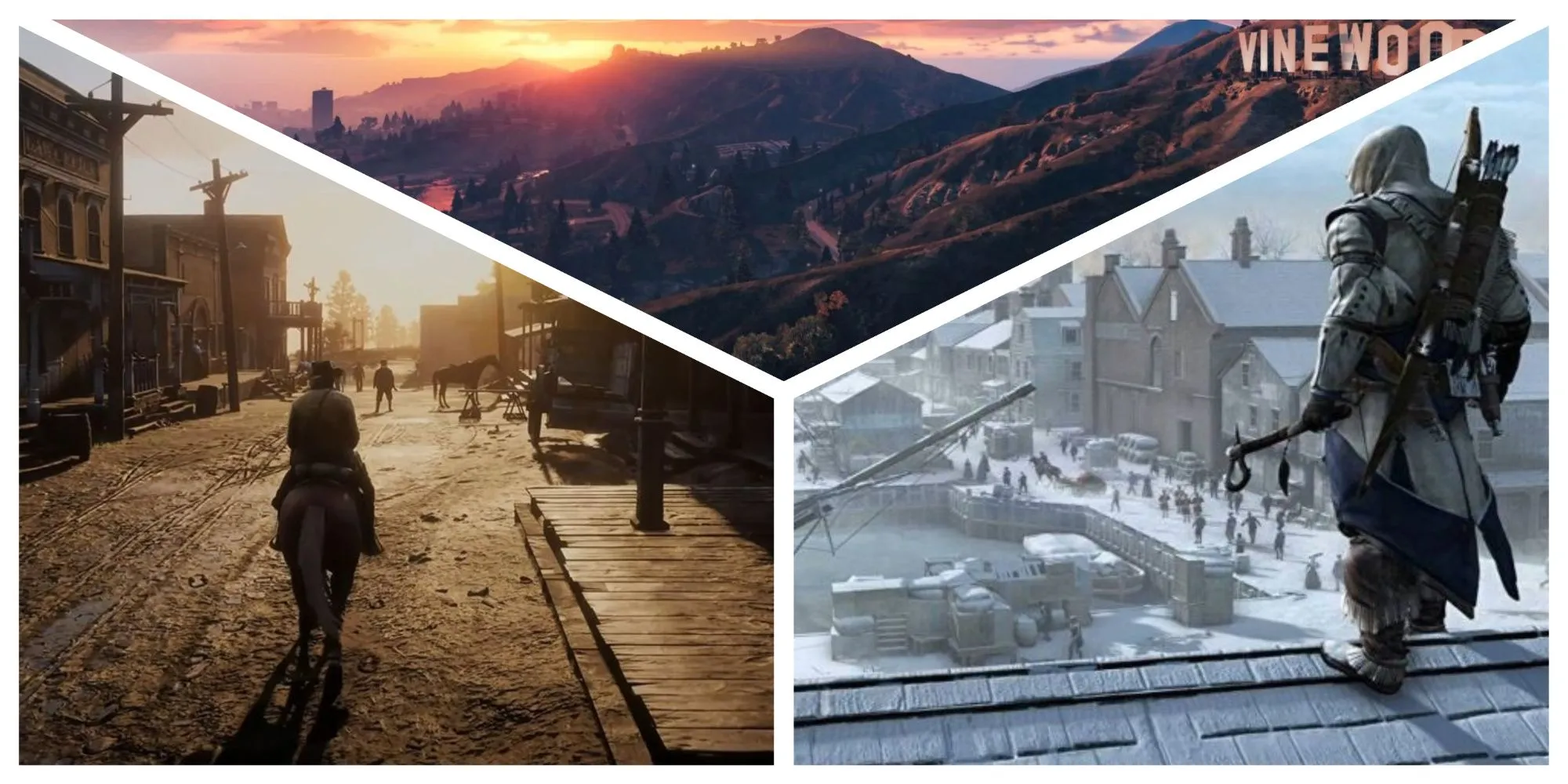 Các tựa game bối cảnh Mỹ như Red Dead Redemption II, Grand Theft Auto V, Assassin's Creed III