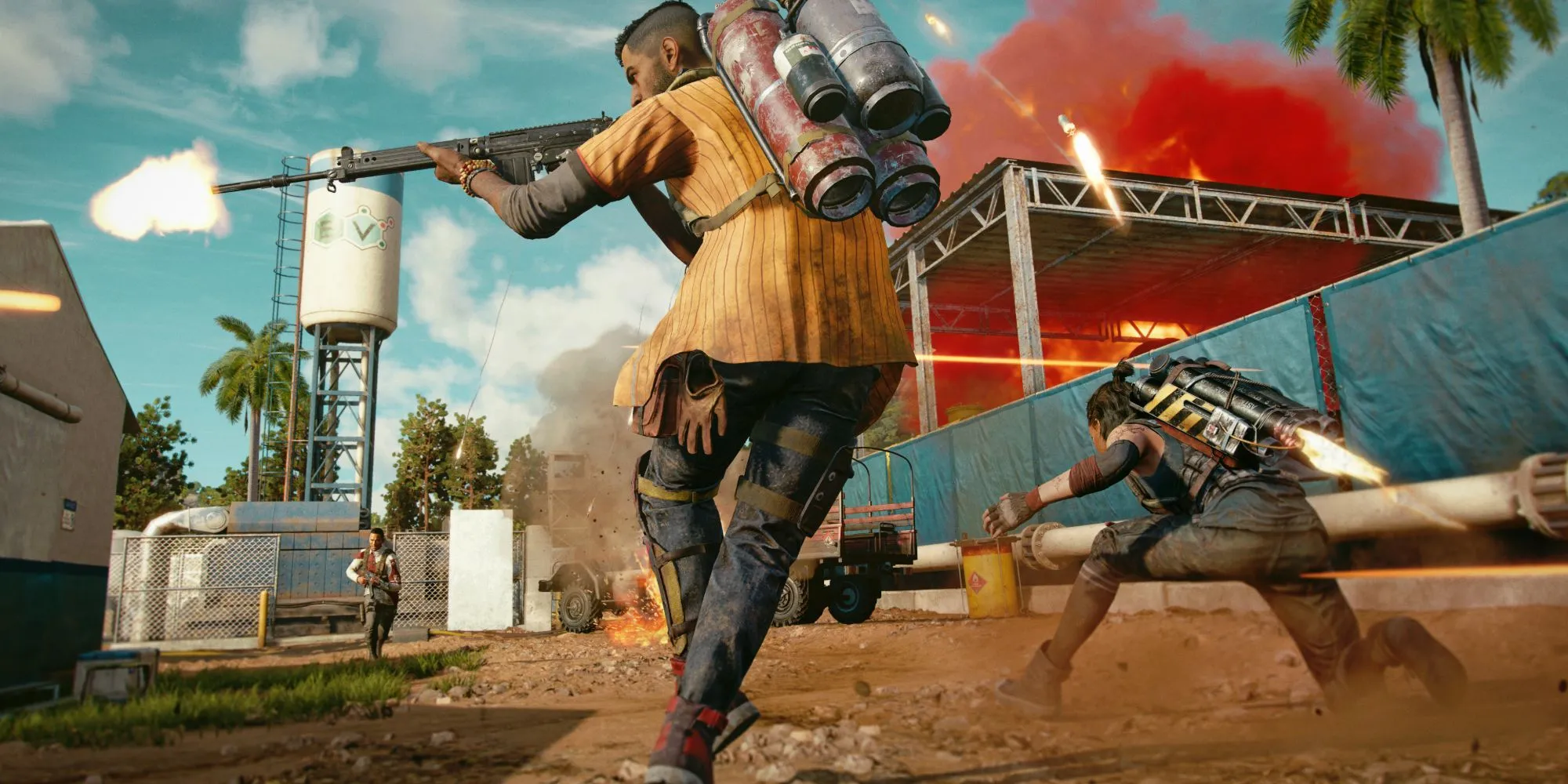 Cảnh chiến đấu căng thẳng trong thế giới mở của Far Cry 6