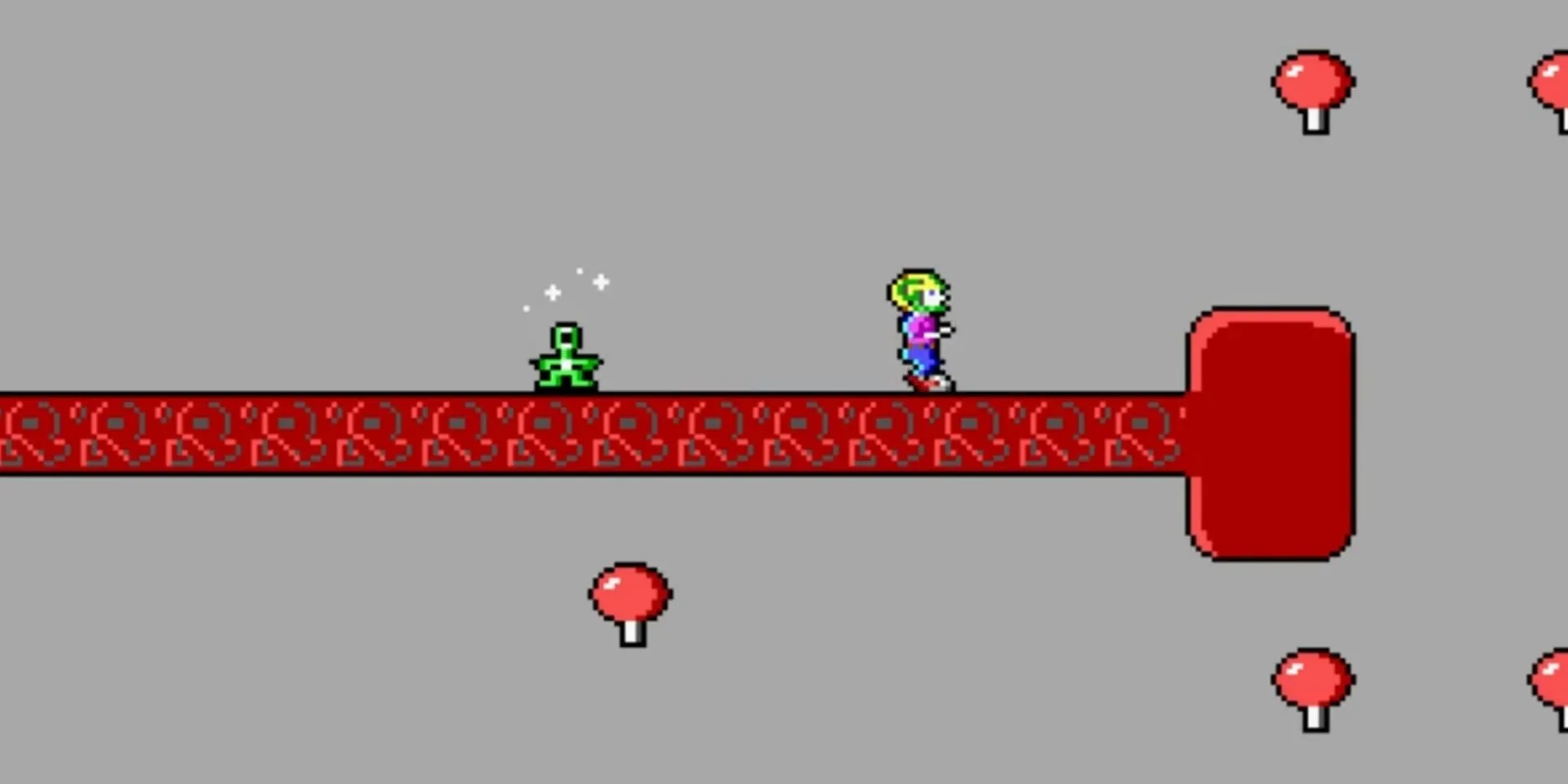 Cảnh chơi game platformer Commander Keen
