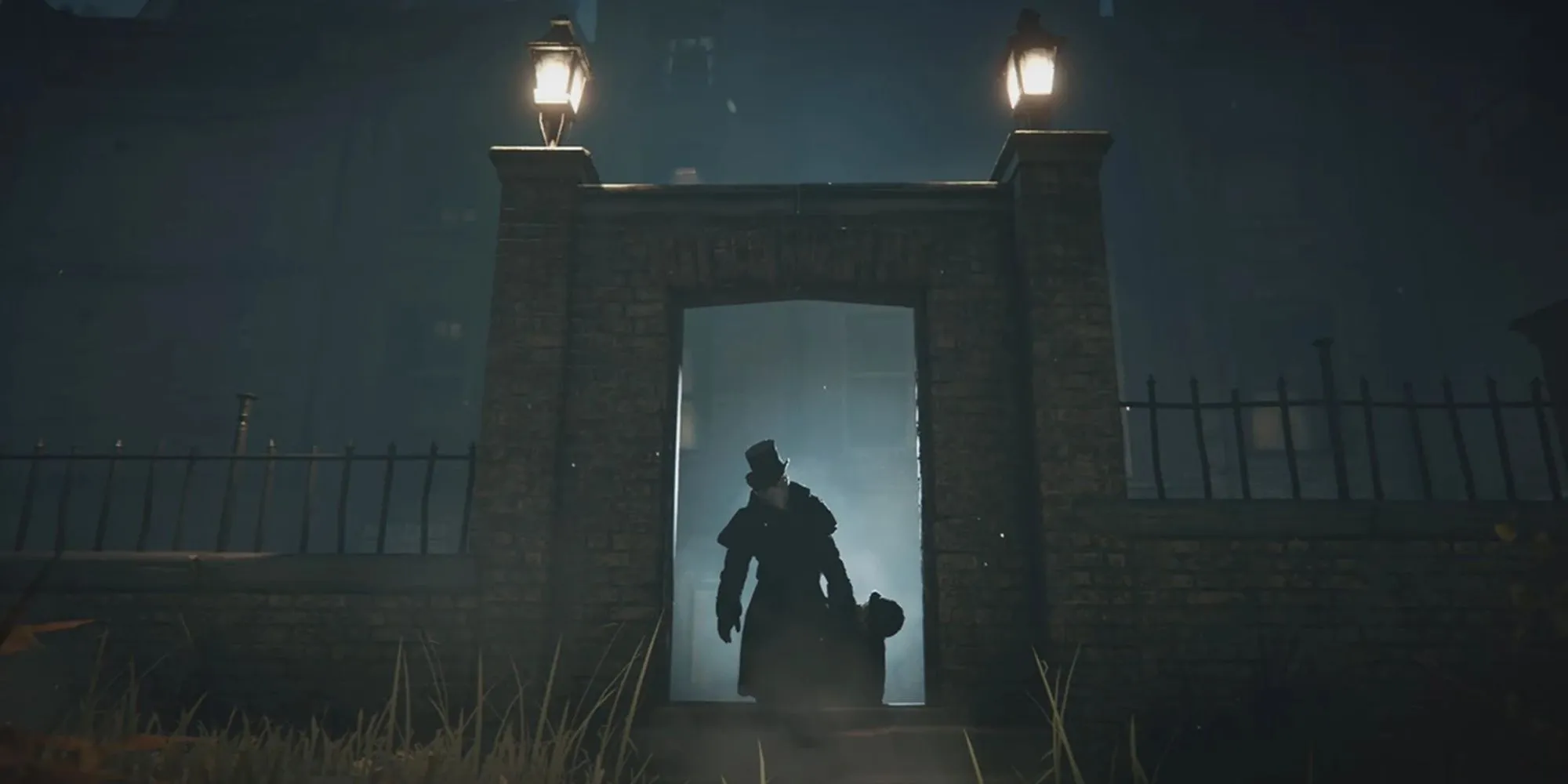 Cảnh mở đầu cho DLC Jack the Ripper của Assassin's Creed Syndicate, thể hiện không khí u ám của East End London