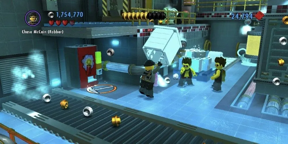 Cảnh trong game Lego City Undercover với các nhân vật Lego