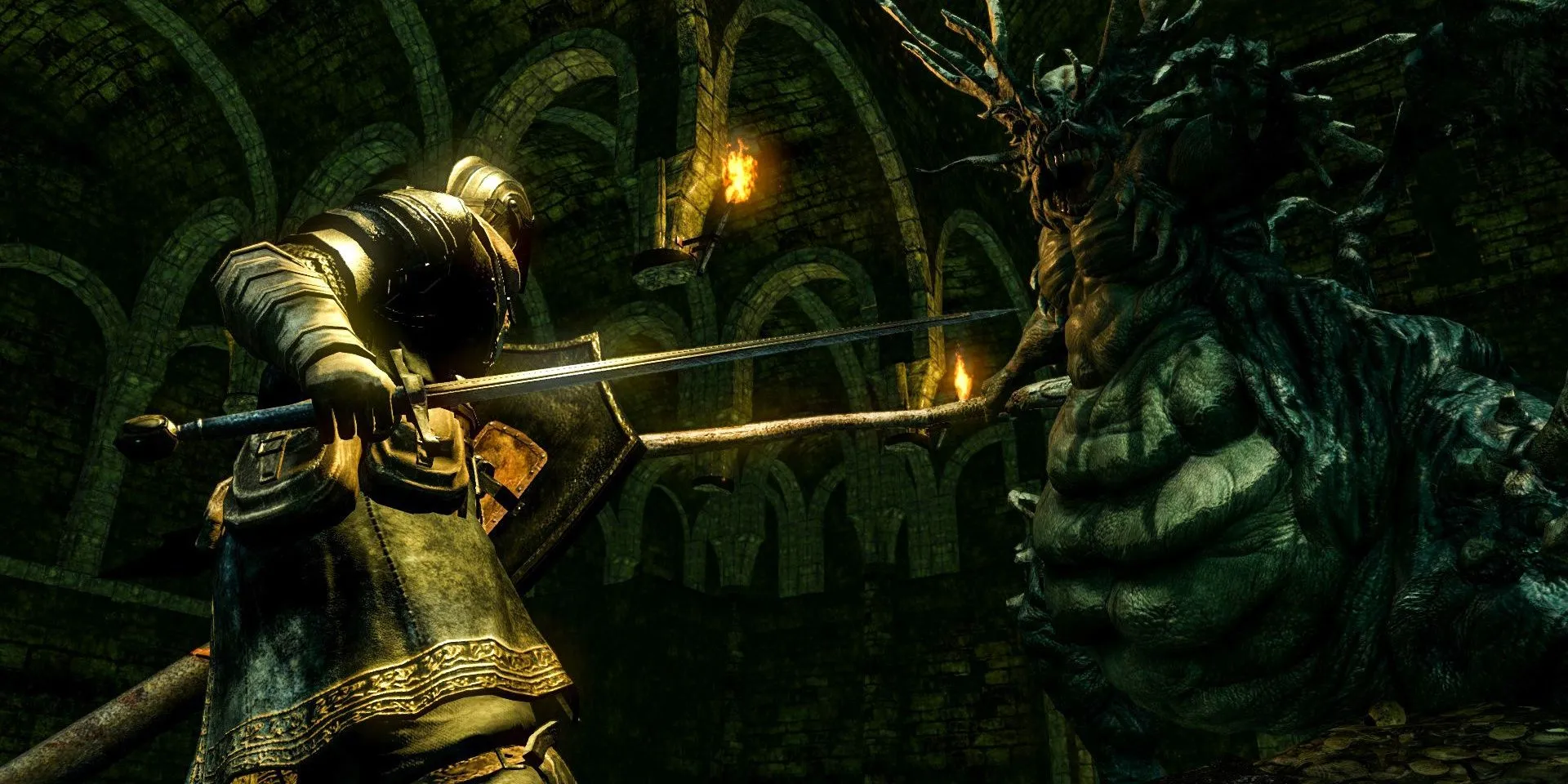 Chiến đấu với Asylum Demon trong Dark Souls