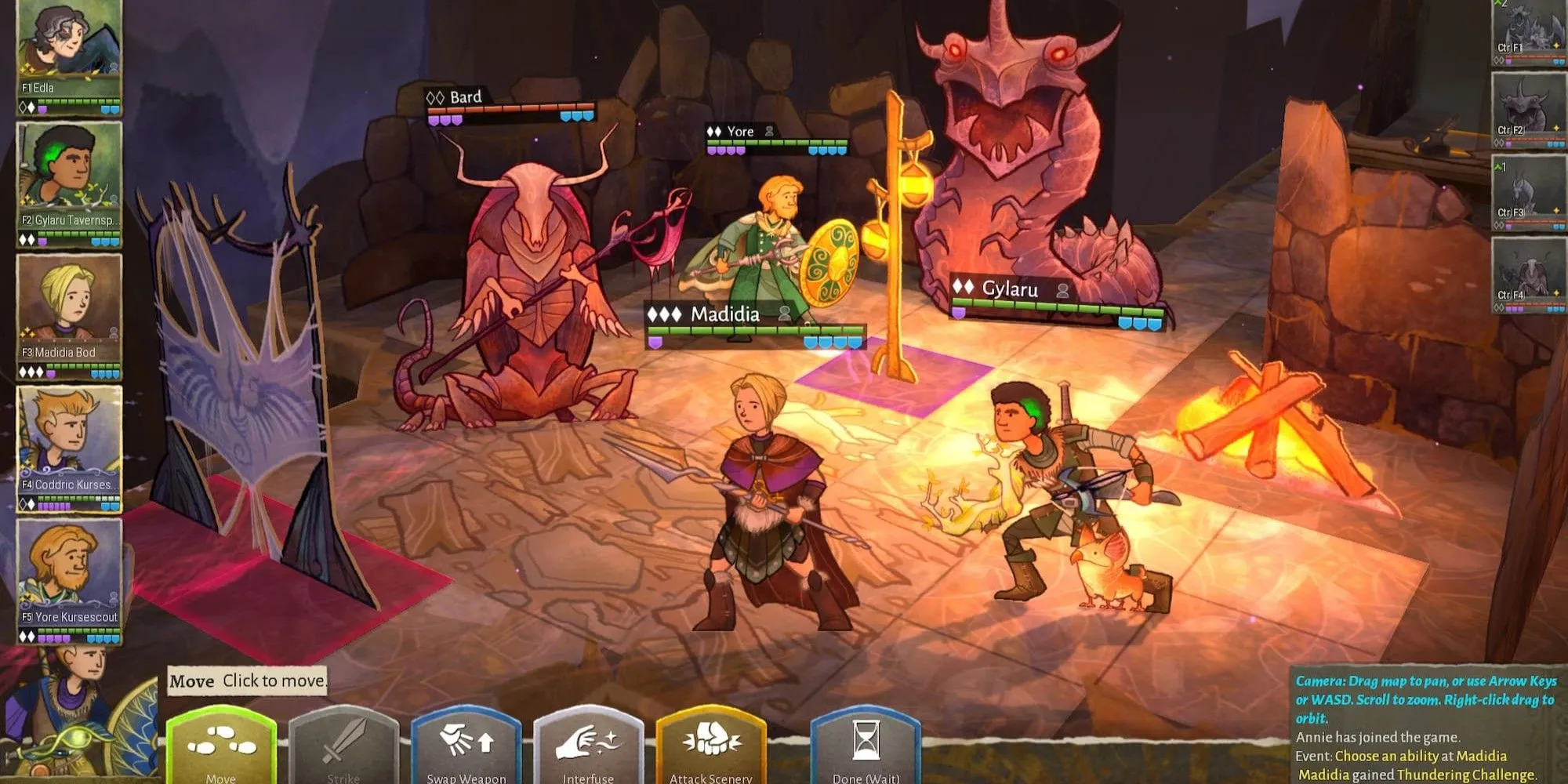 Chiến đấu với quái vật trong Wildermyth