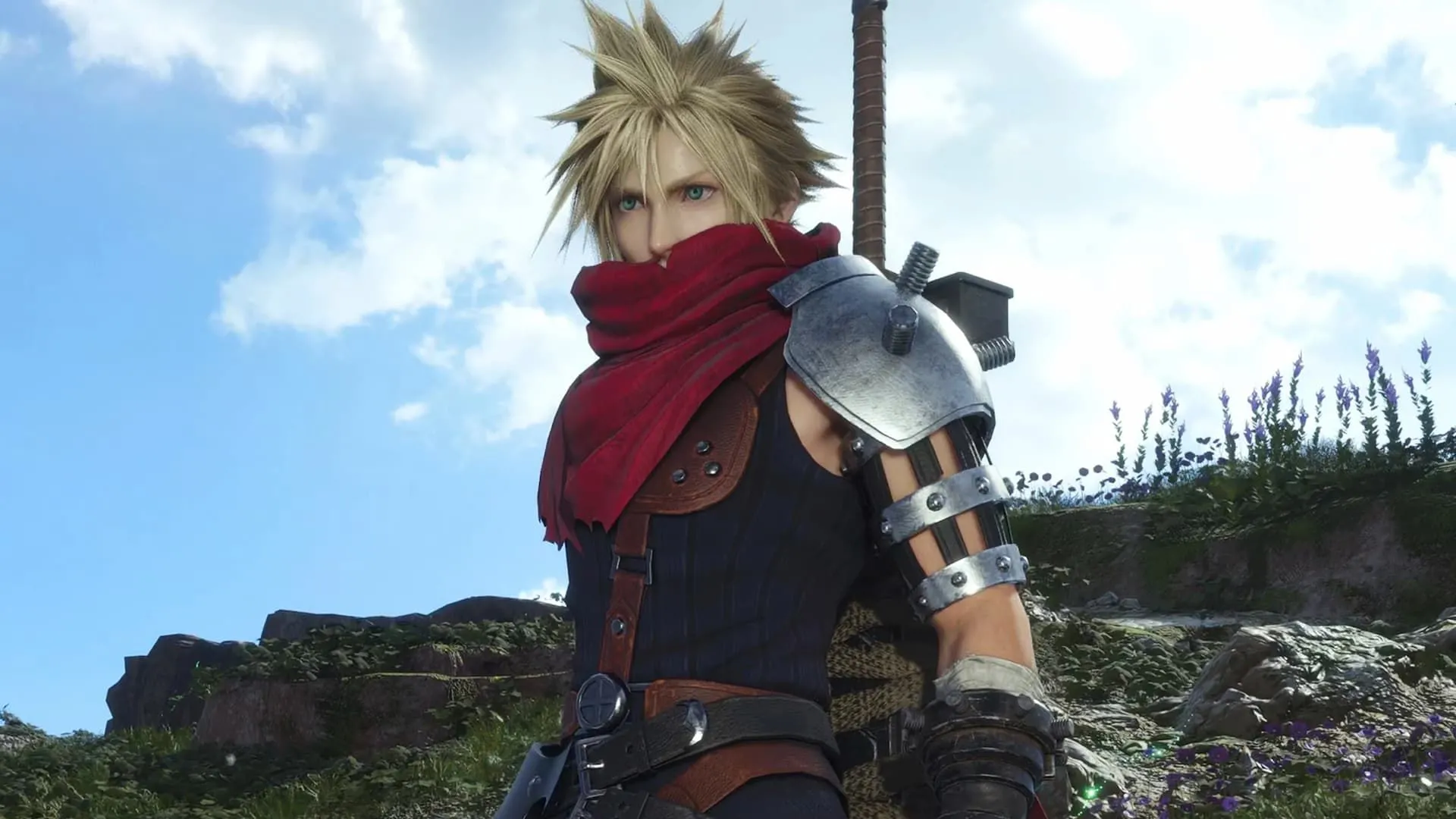 Cloud trong Final Fantasy 7 Rebirth với mod trang phục Kingdom Hearts