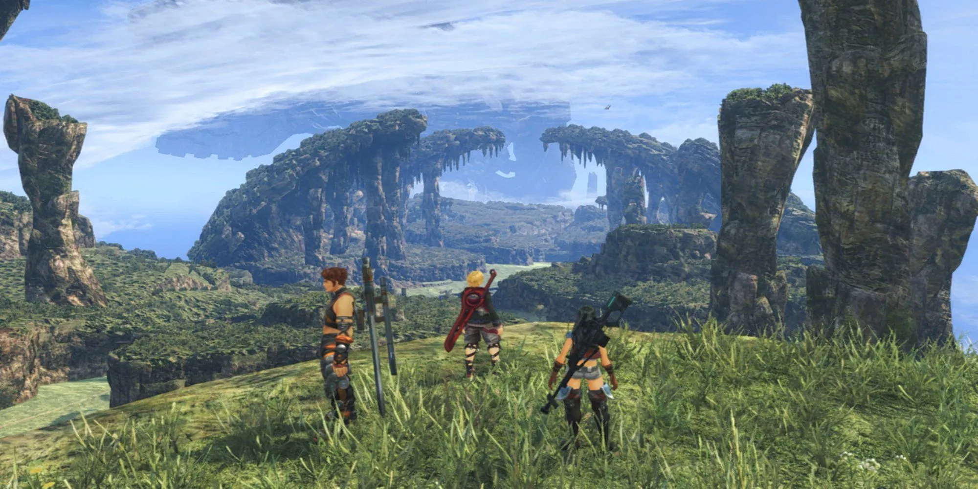 Đội nhóm ngắm cảnh trước mặt (Xenoblade Chronicles: Definitive Edition)