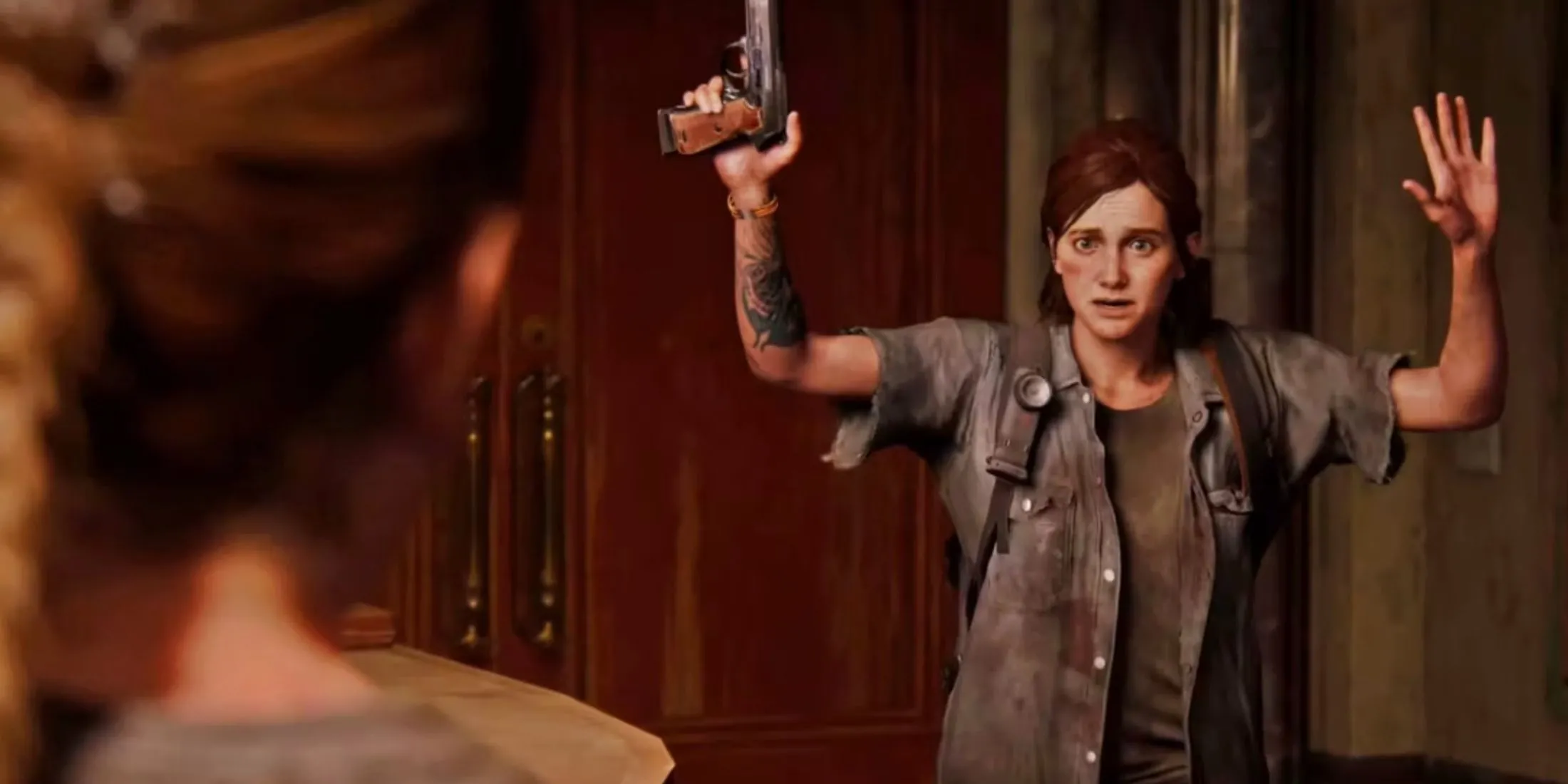ellie và abby đối đầu trong một cảnh kịch tính của the last of us part 2