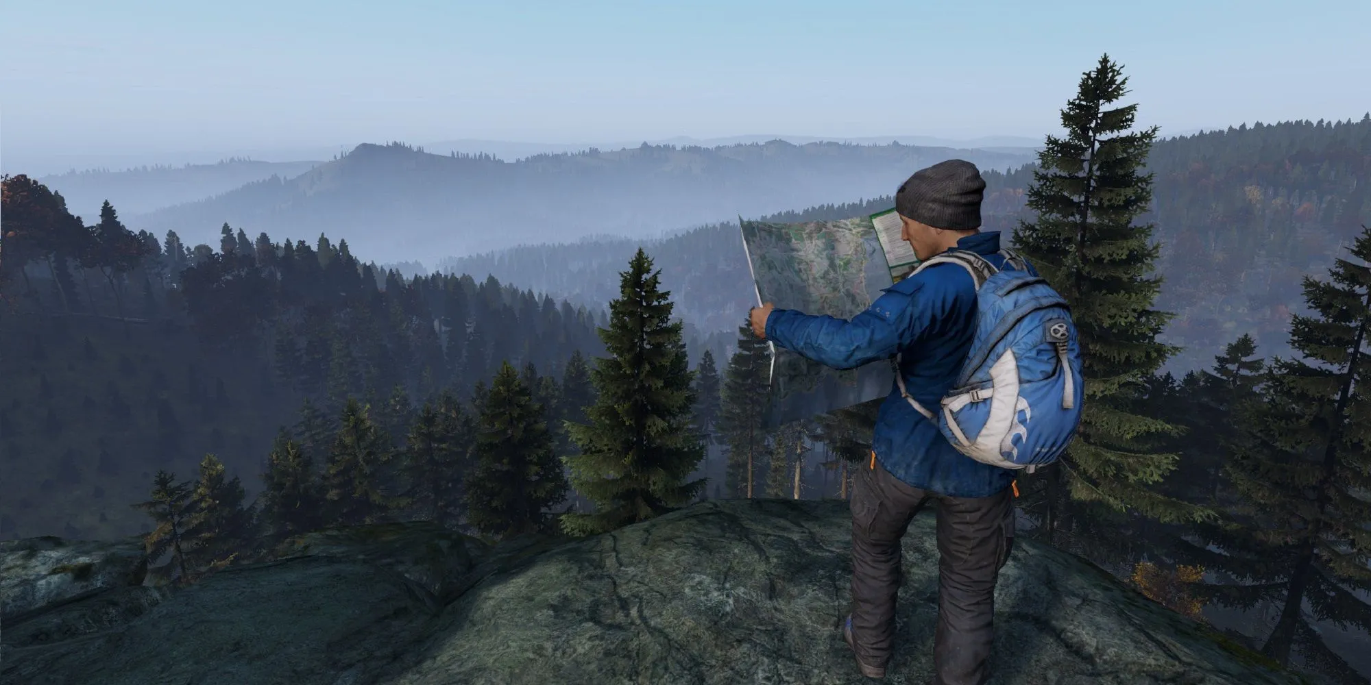 Game DayZ với hai người chơi đang khám phá vùng nông thôn sau thảm họa