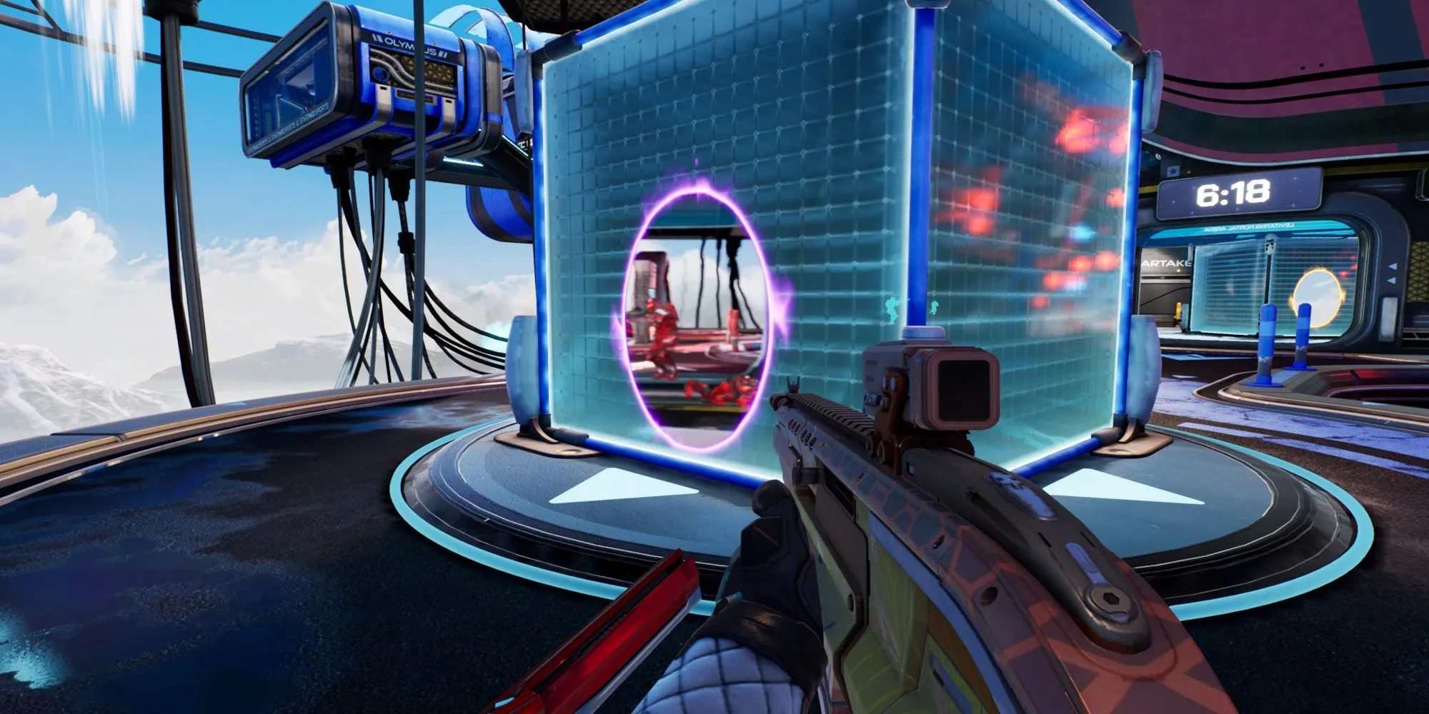Game thủ tạo portal trong Splitgate, cho phép di chuyển chiến thuật trong các mode như CTF
