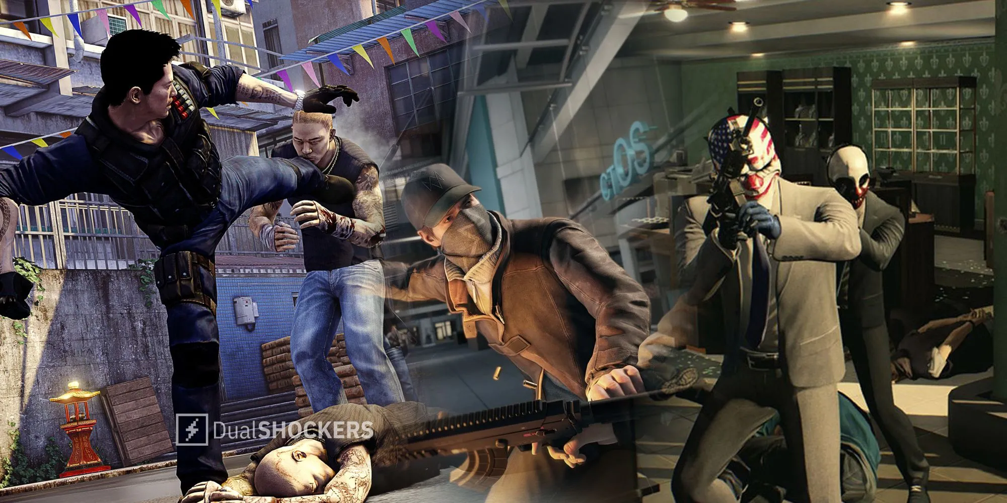 Gameplay các tựa game tội phạm như Sleeping Dogs, Watch Dogs, Payday