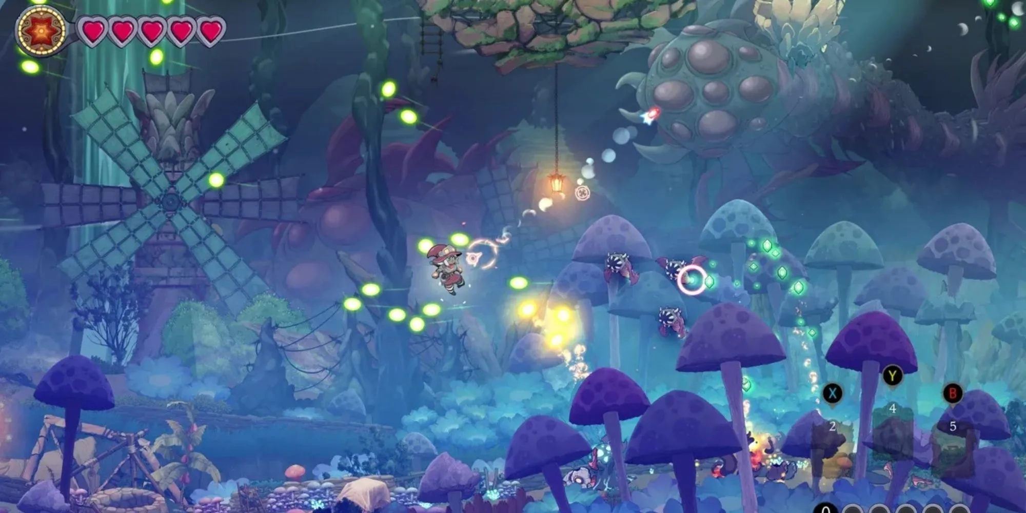Gameplay né đạn và sử dụng phép thuật của Rayne trong The Knight Witch