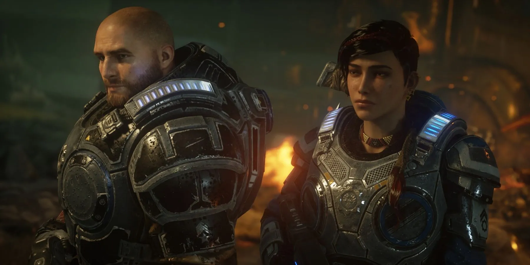 Gears 5 Kait Diaz và JD Fenix