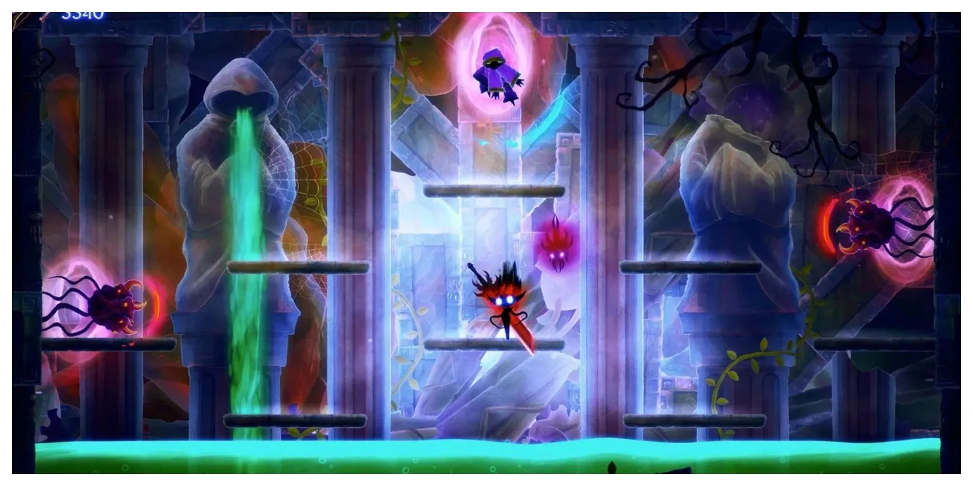 Gloom Girl và thanh kiếm Doomblade trong chiến đấu