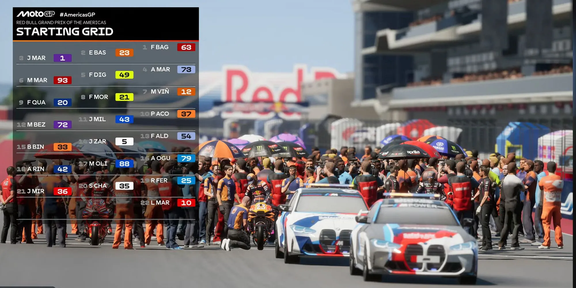 Góc nhìn hàng chờ xuất phát trên đường đua trong MotoGP 25