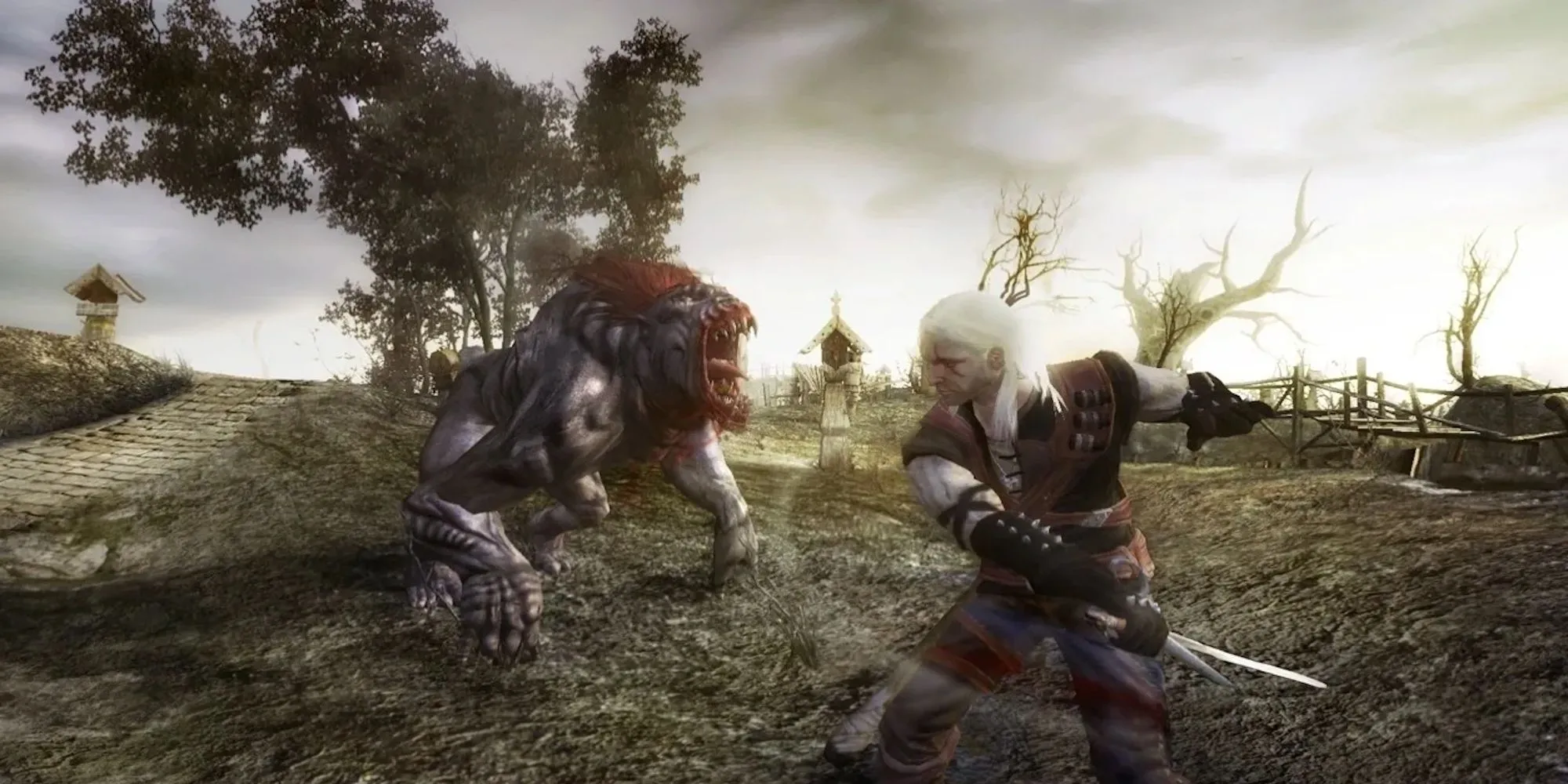 Hình ảnh Geralt trong game The Witcher 1