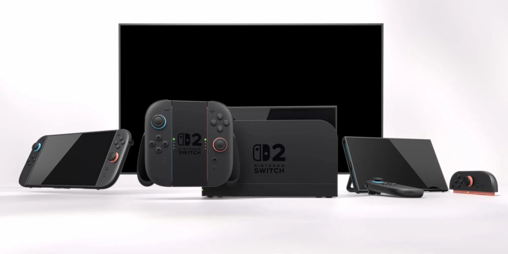 Hình ảnh Nintendo Switch 2 ở các chế độ cầm tay, TV và tabletop