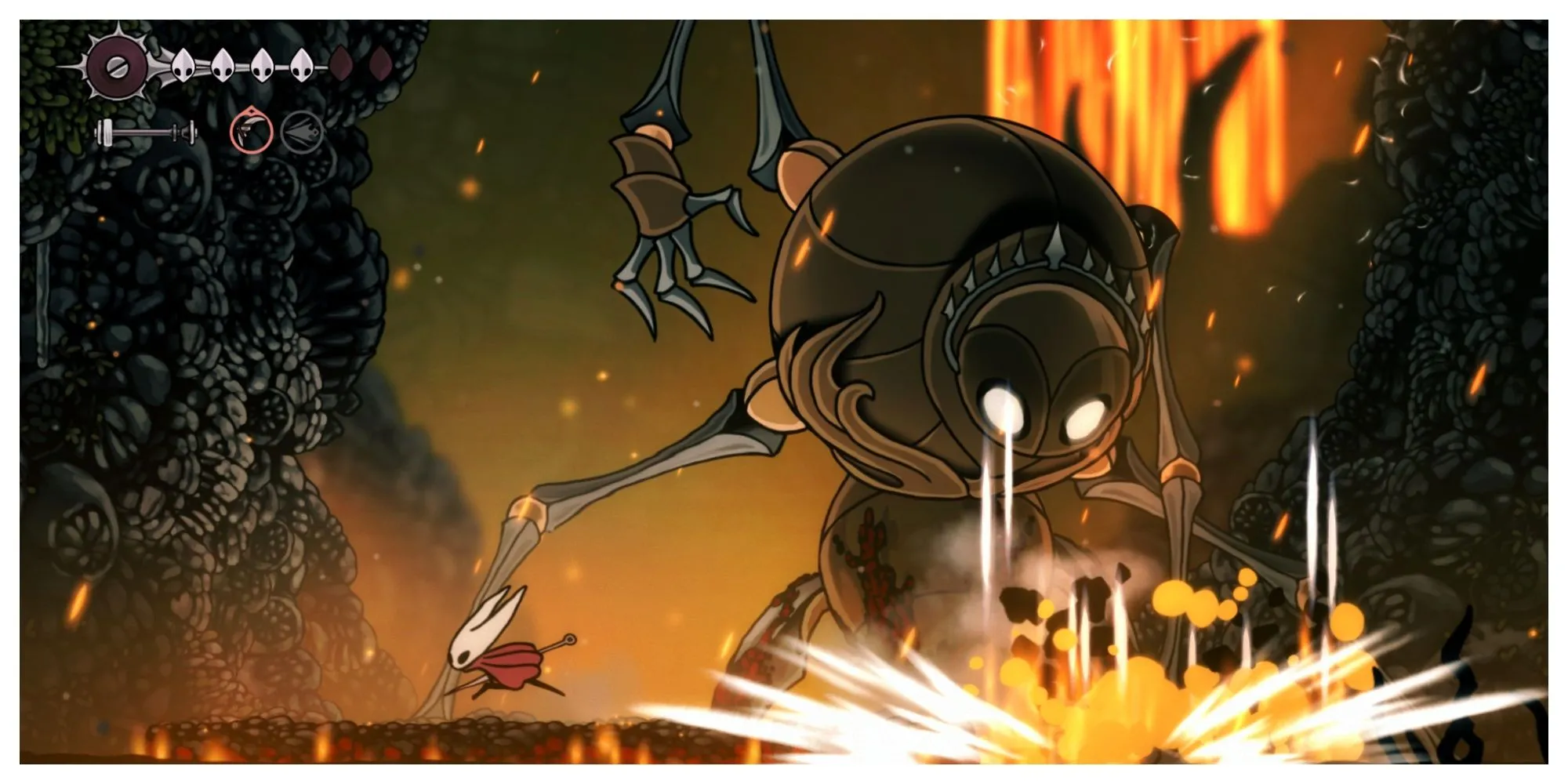 Hornet chiến đấu trong thế giới của Hollow Knight Silksong, tựa game metroidvania được mong chờ trên Switch 2