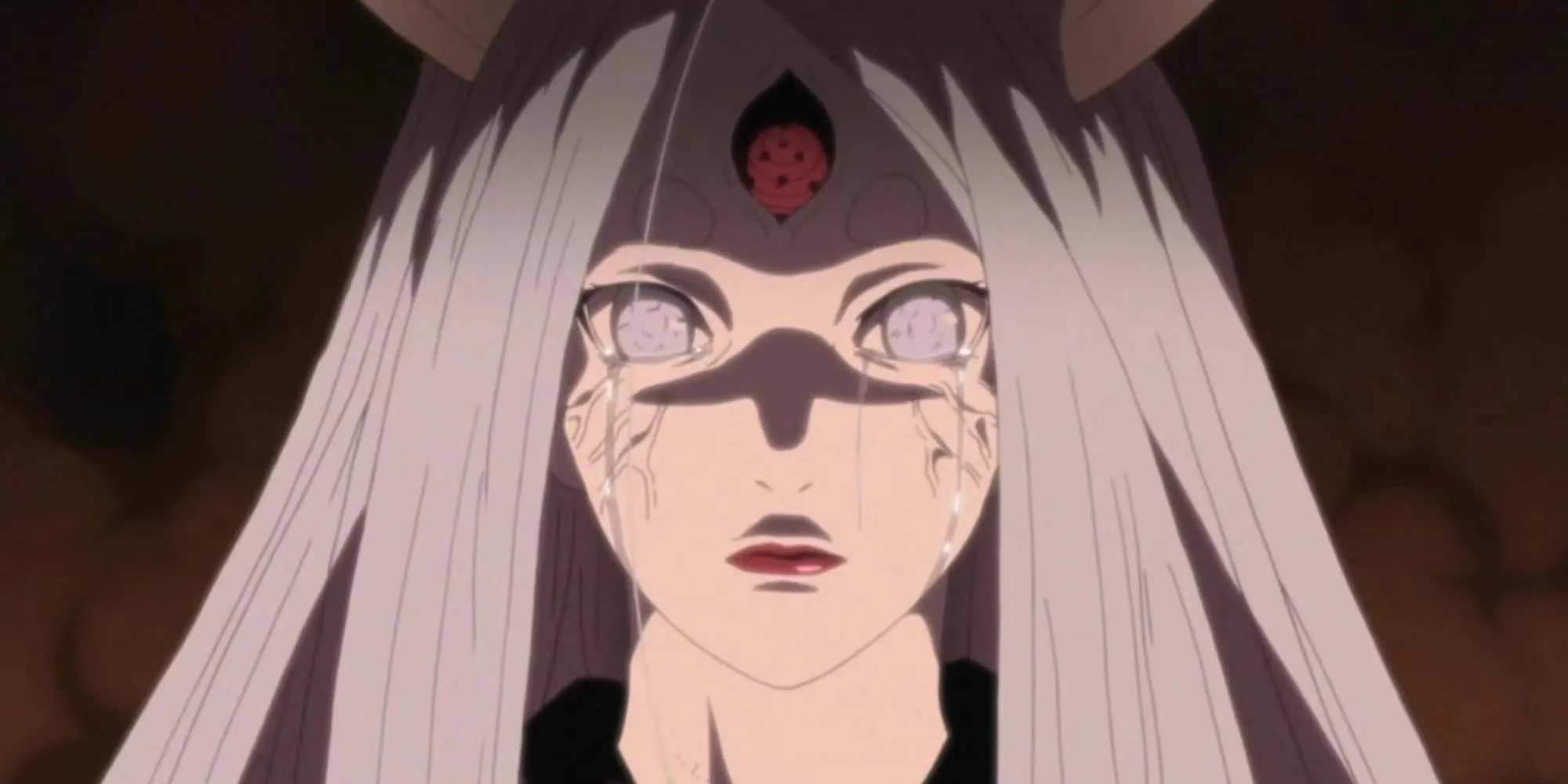 Kaguya Otsutsuki biểu cảm ngạc nhiên trong Naruto Shippuden
