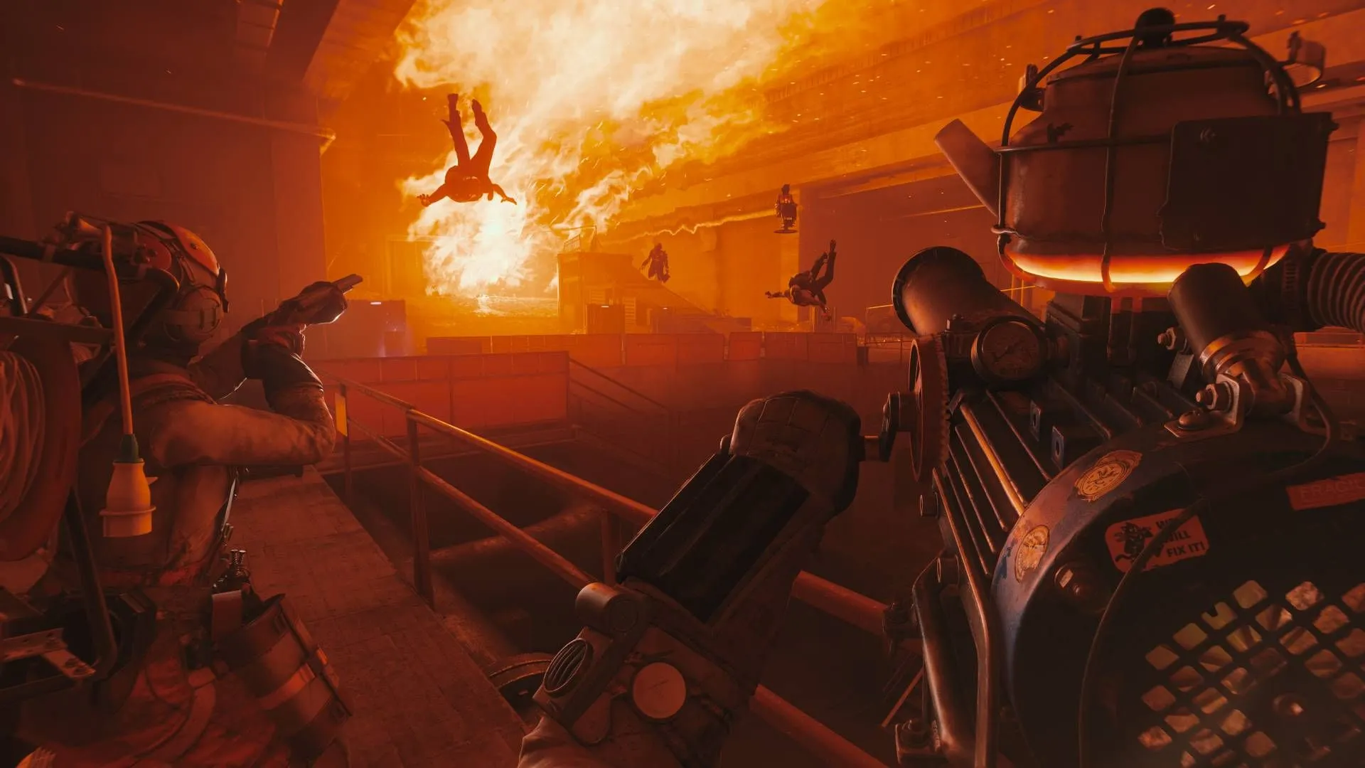 Kẻ thù Hiss bay lơ lửng giữa không trung trong FBC: Firebreak