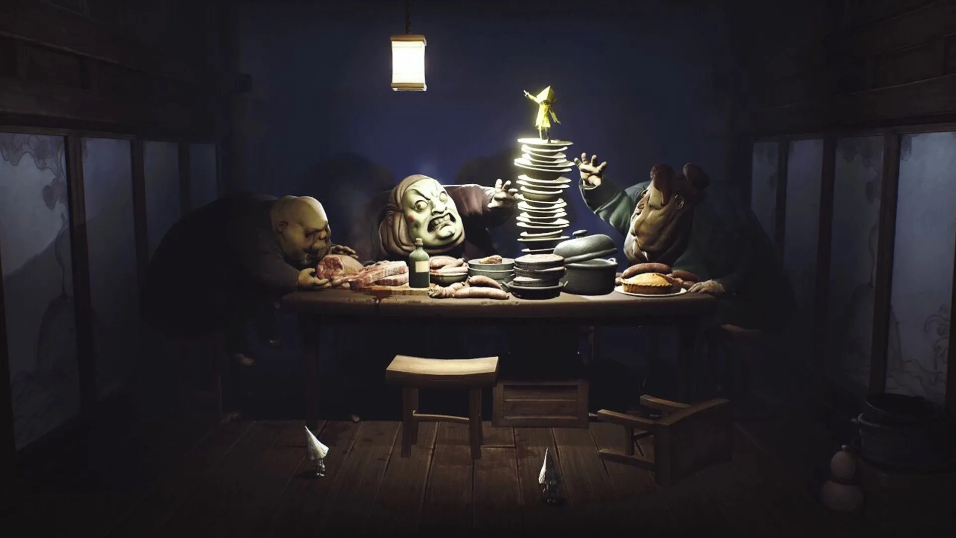 Khu vực ăn uống The Guest Area với những thực khách kỳ dị trong Little Nightmares